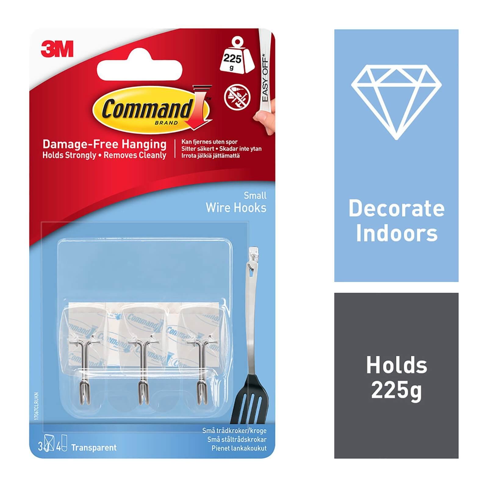 Photo of Command Small Clear Wire Hooks With Clear Strips