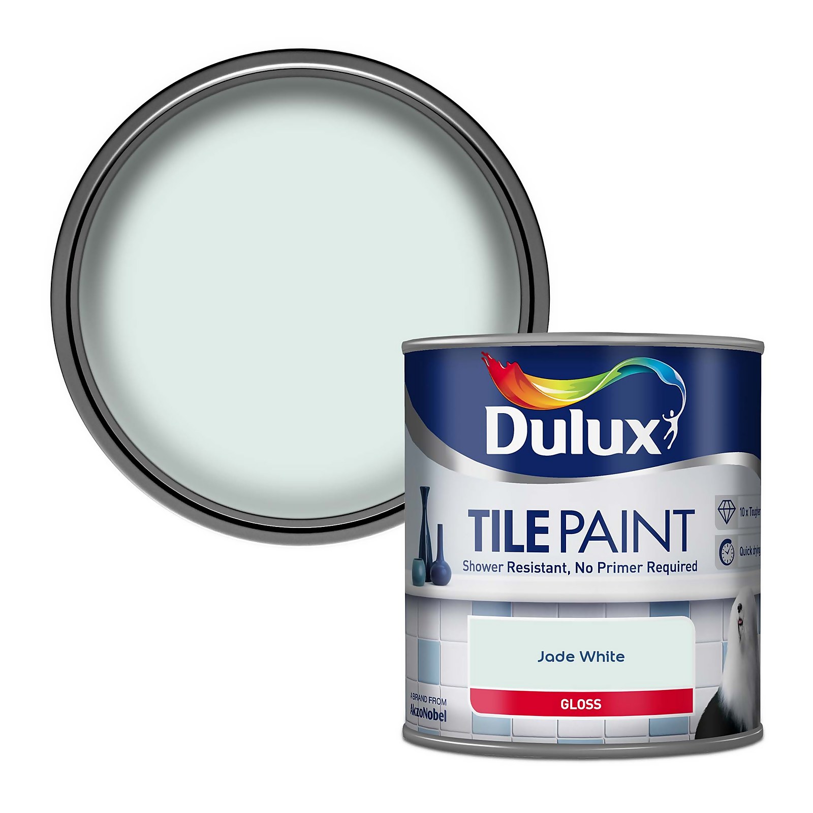 Photo of Dulux Jade White - Tile Paint - 600ml