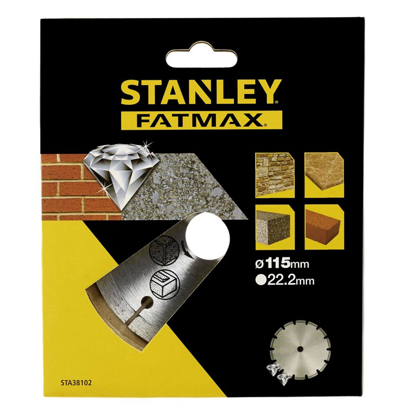Photo of Stanley Fatmax Diamond Disc 115mm Seg Rim - Sta38102-xj