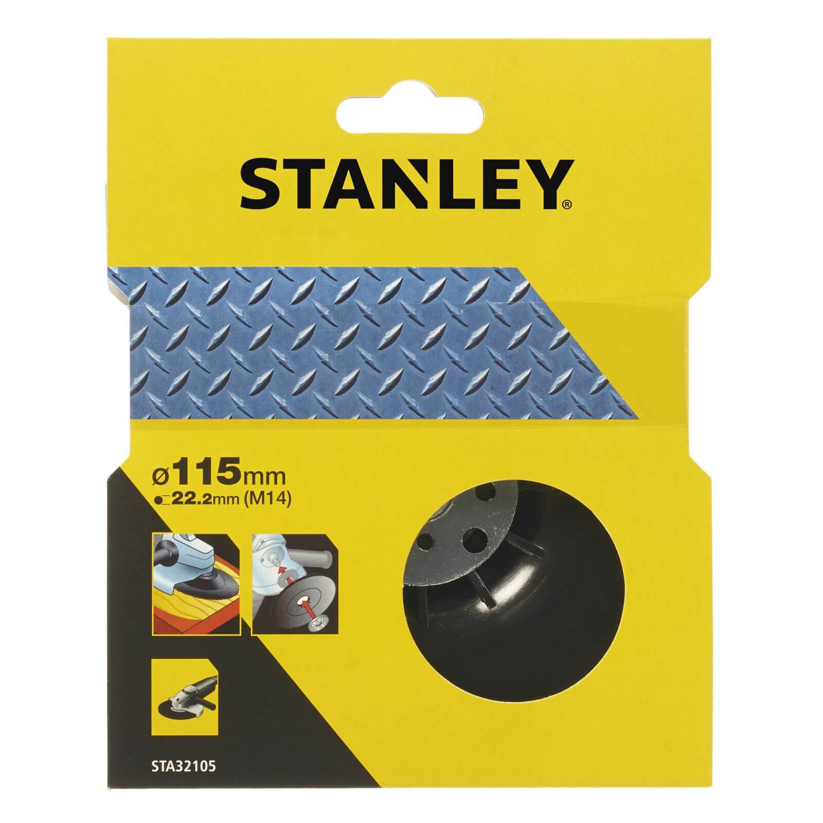 Photo of Stanley 115mm Angle Grinder Backing Pad - Sta32105-xj
