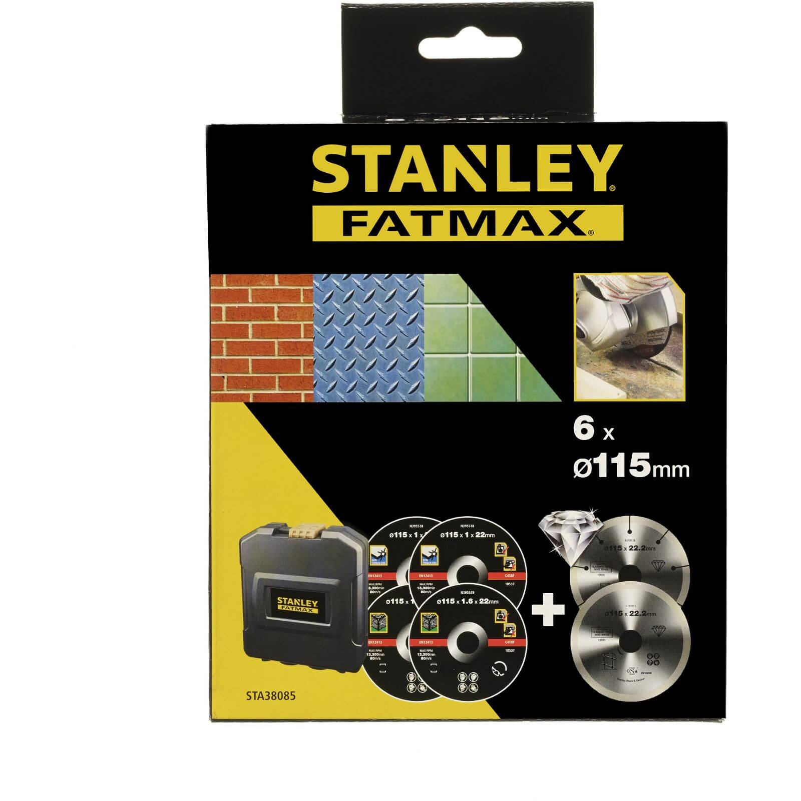 Photo of Stanley Fatmax 115mm Diamond & Bonded Disc Set - Sta38085-xj