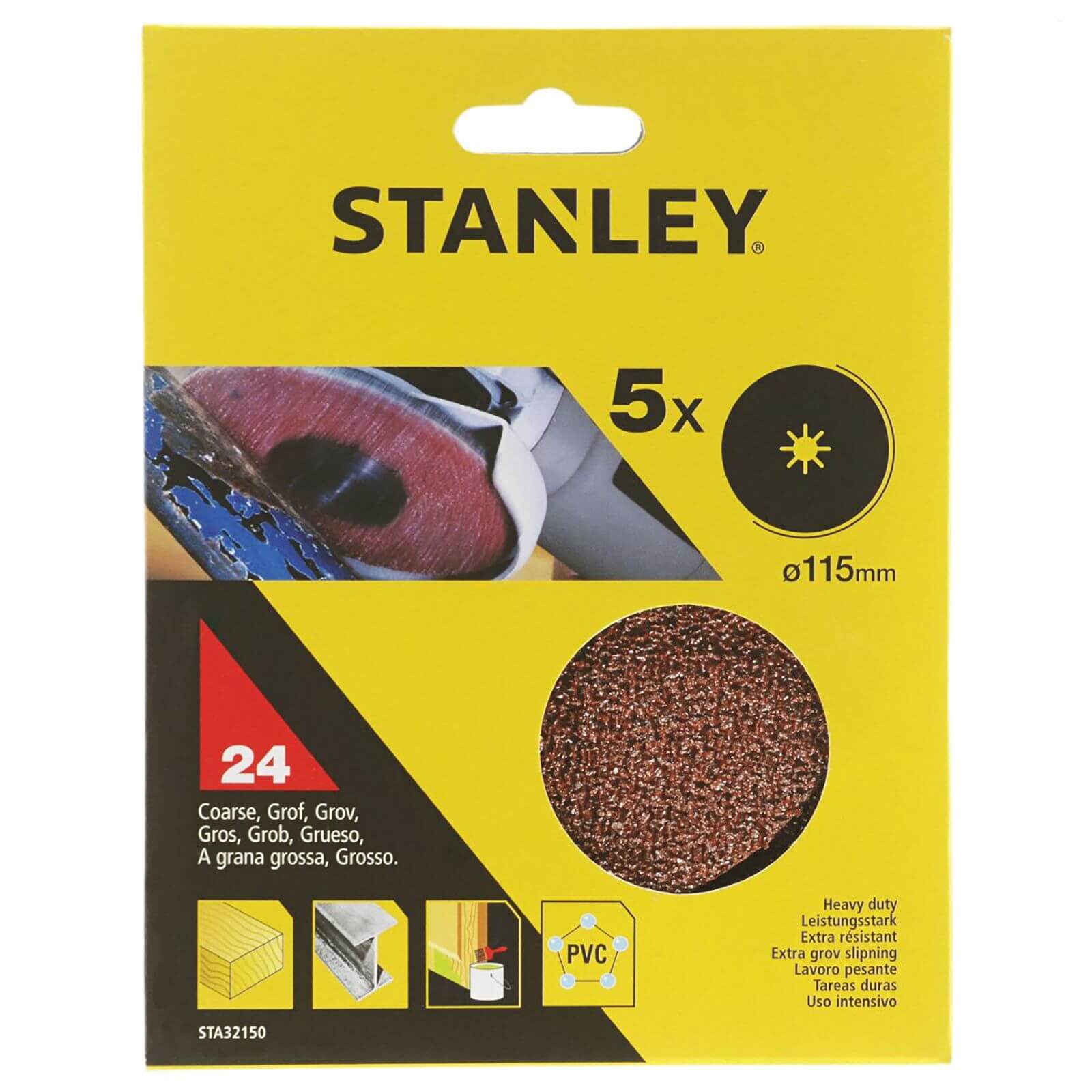 Photo of Stanley 115mm Grinding Pads 24g - Sta32150-xj