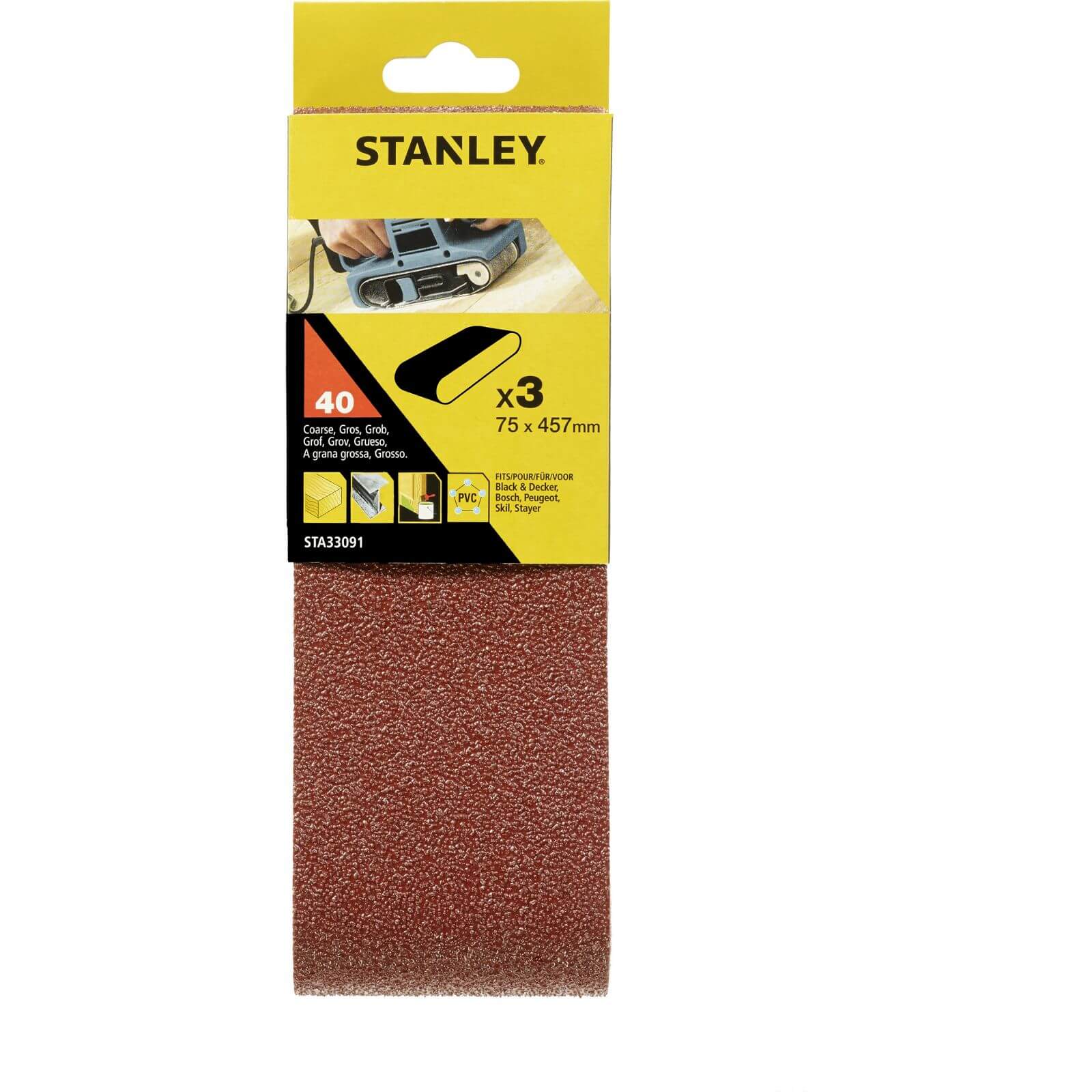 Photo of Stanley Sanding Belts 75x457 40g - Sta33091-xj