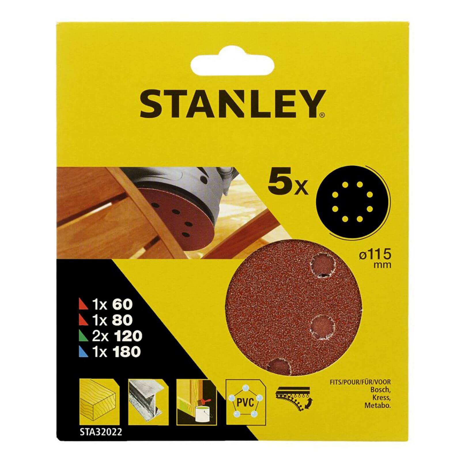 Photo of Stanley 115mm Ros Sheets Mixed Pack - Sta32022-xj