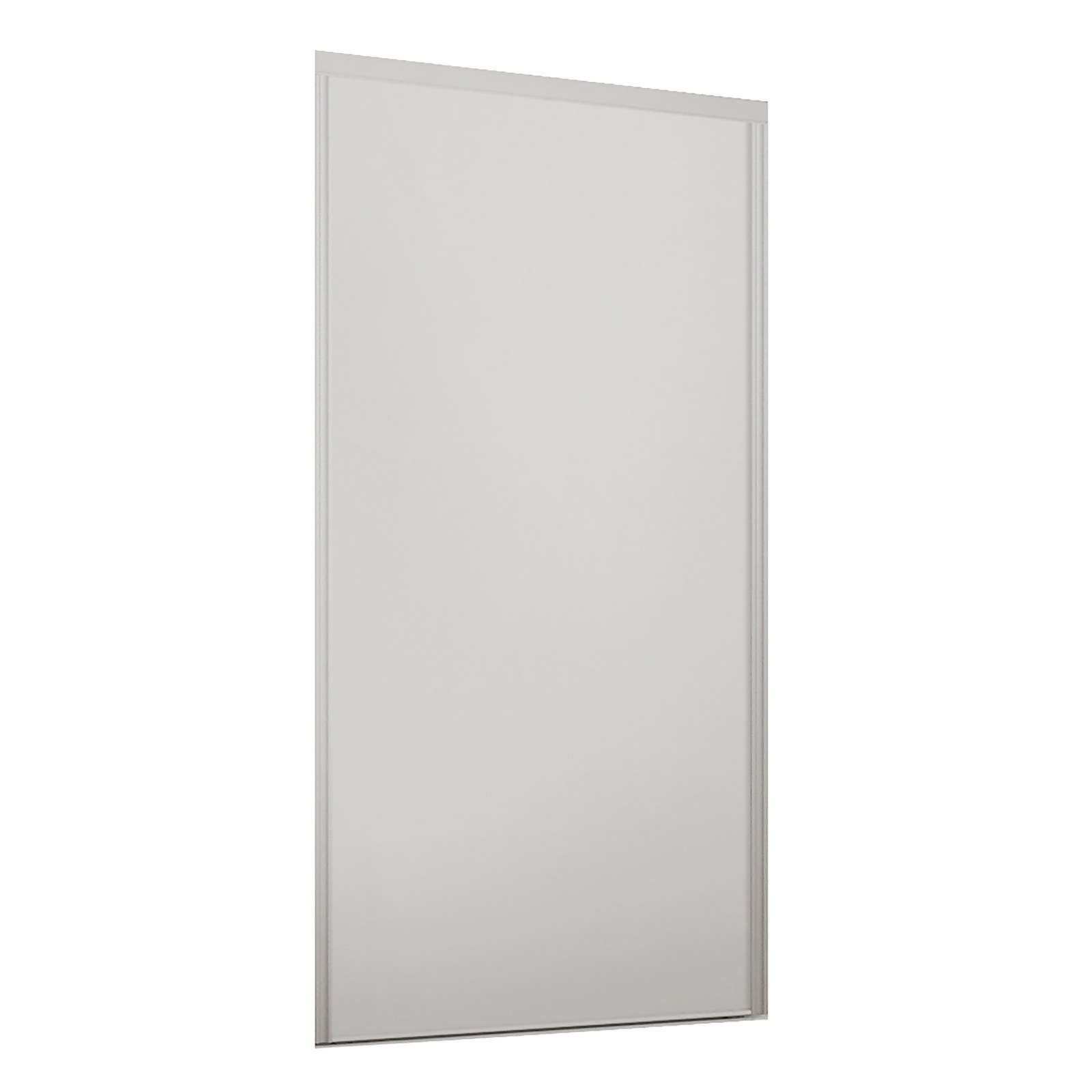 Photo of Loft Sliding Wardrobe Door White Panel With White Wood Effect Frame -w-610mm