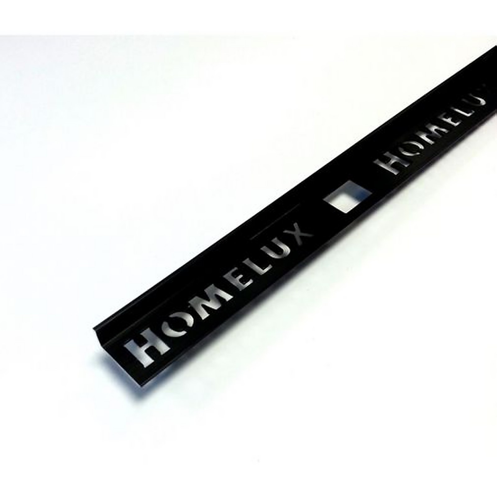 Photo of Homelux Straight Edge 10mm Brushed Tile Trim - Black - 1.83m