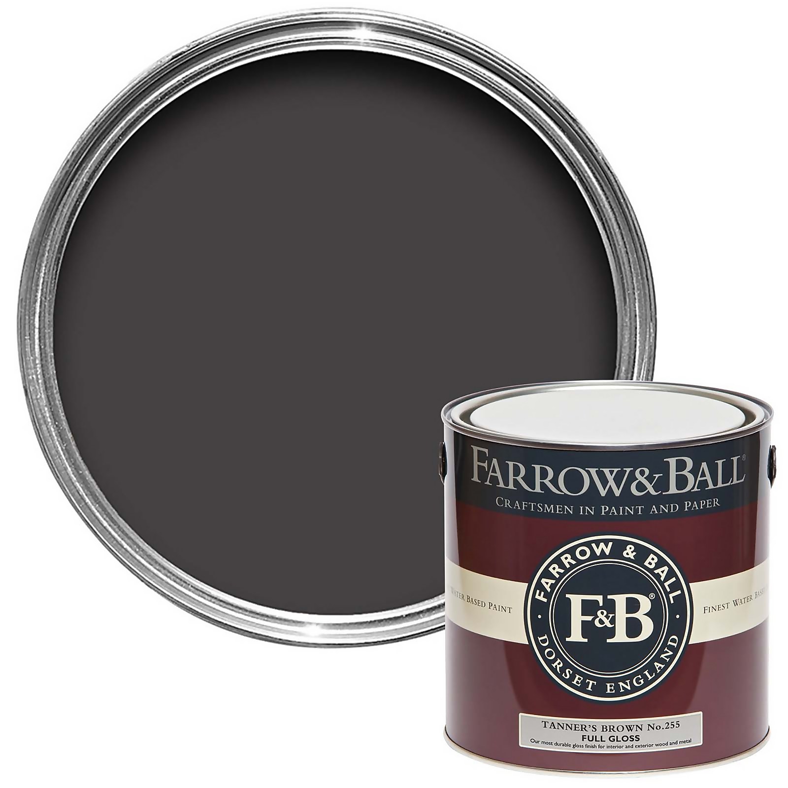 Farrow & Ball Full Gloss Paint Tanner's Brown No.255 - 2.5L