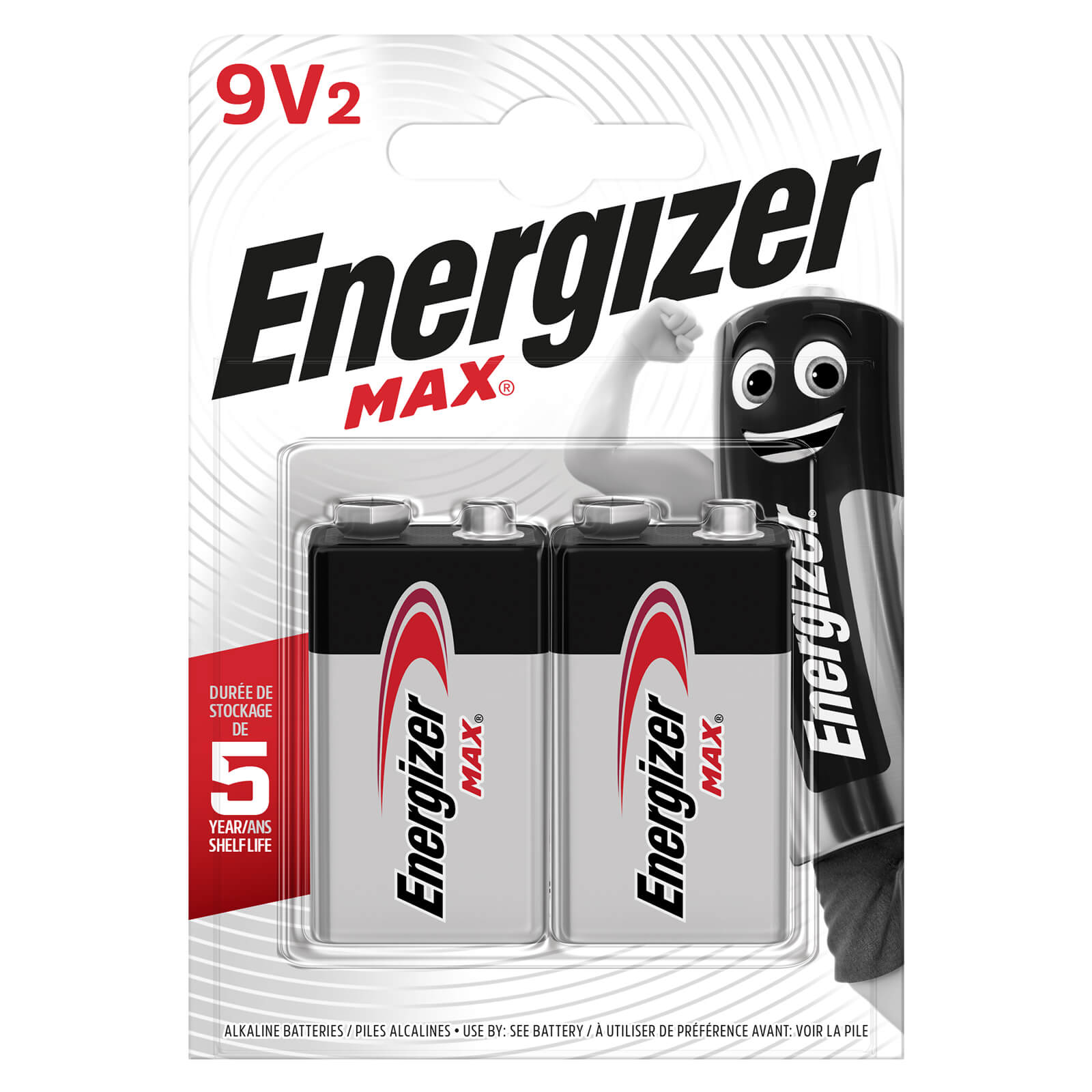 Piles Energizer Max 9V 6LR61 Alcaline 2 Unités