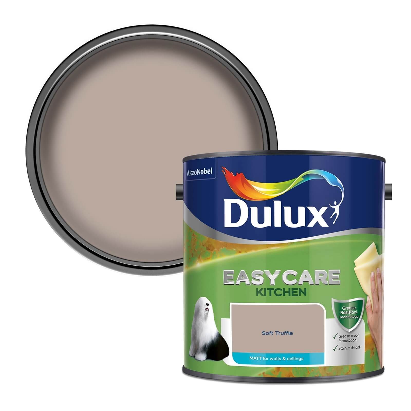 Photo of Dulux Easycare Kitchen Soft Truffle - Matt Emulsion Paint - 2.5l