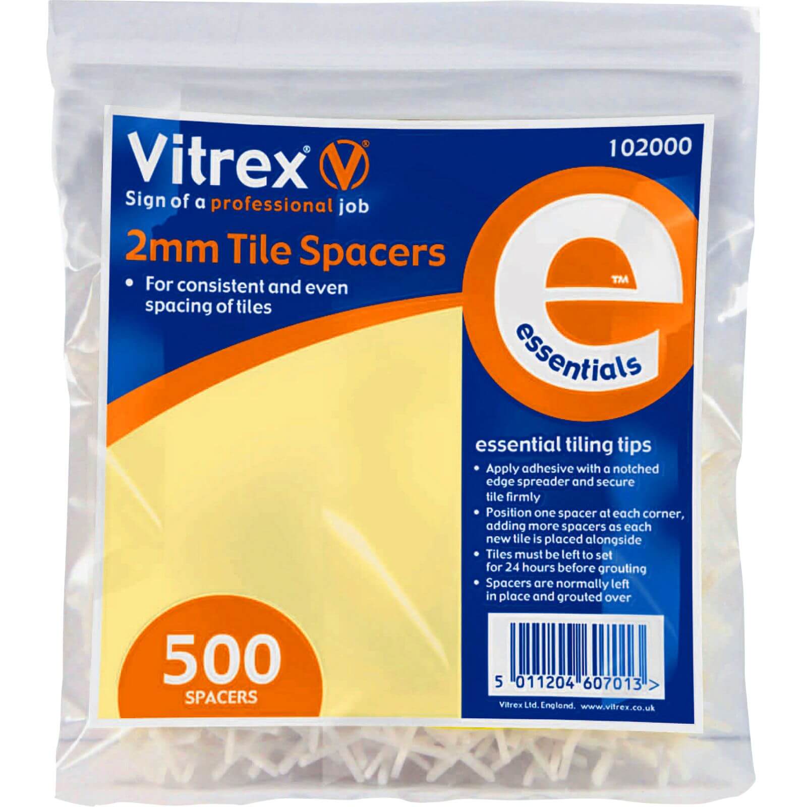Photo of Vitrex Tile Spacers - 500 X 2mm
