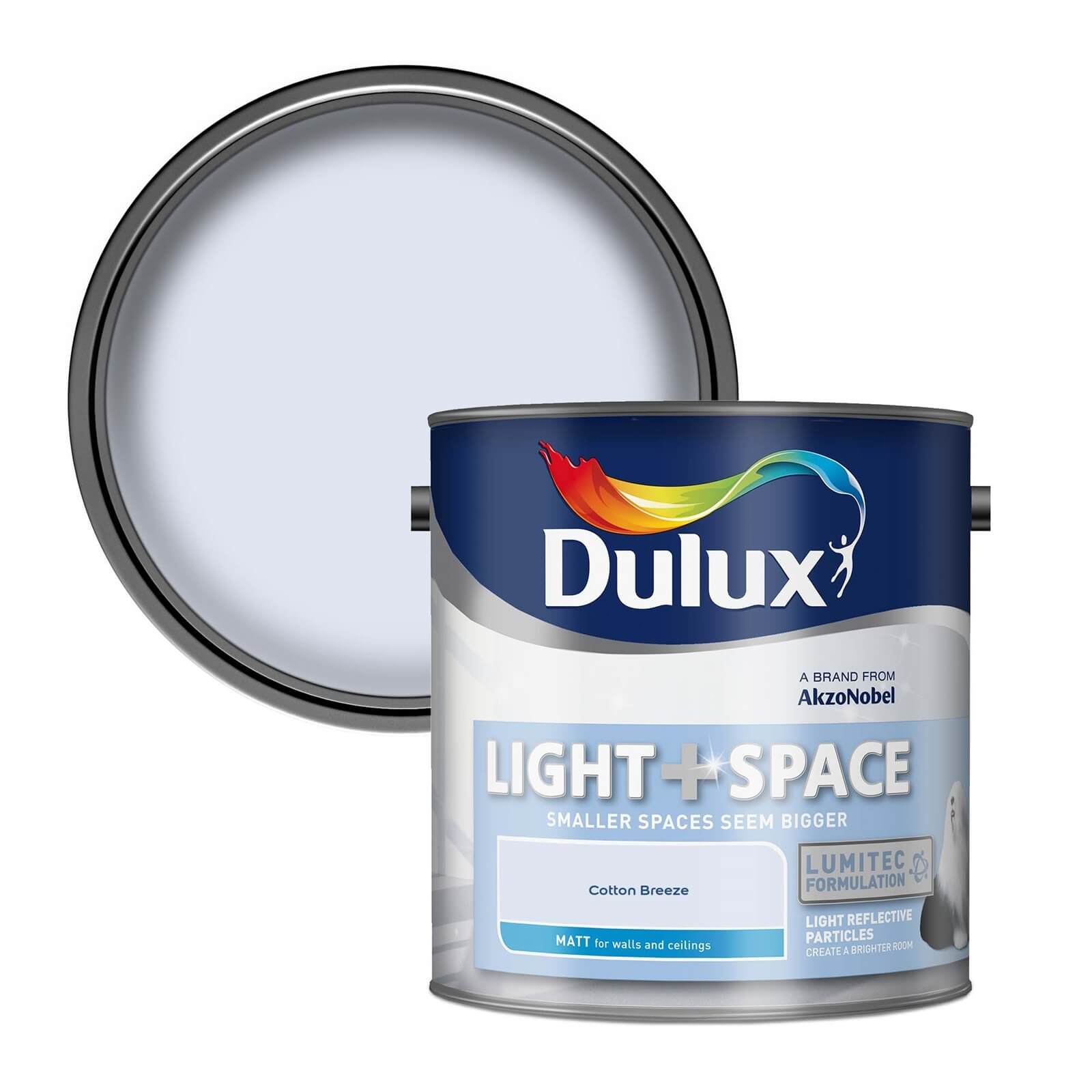 Dulux Light & Space Cotton Breeze - Matt Emulsion Paint - 2.5L