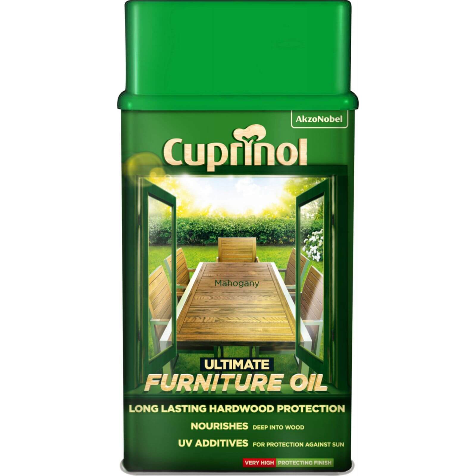 Photo of Cuprinol Ultimate Furniture Hardwood Oil - Mahogany - 1l