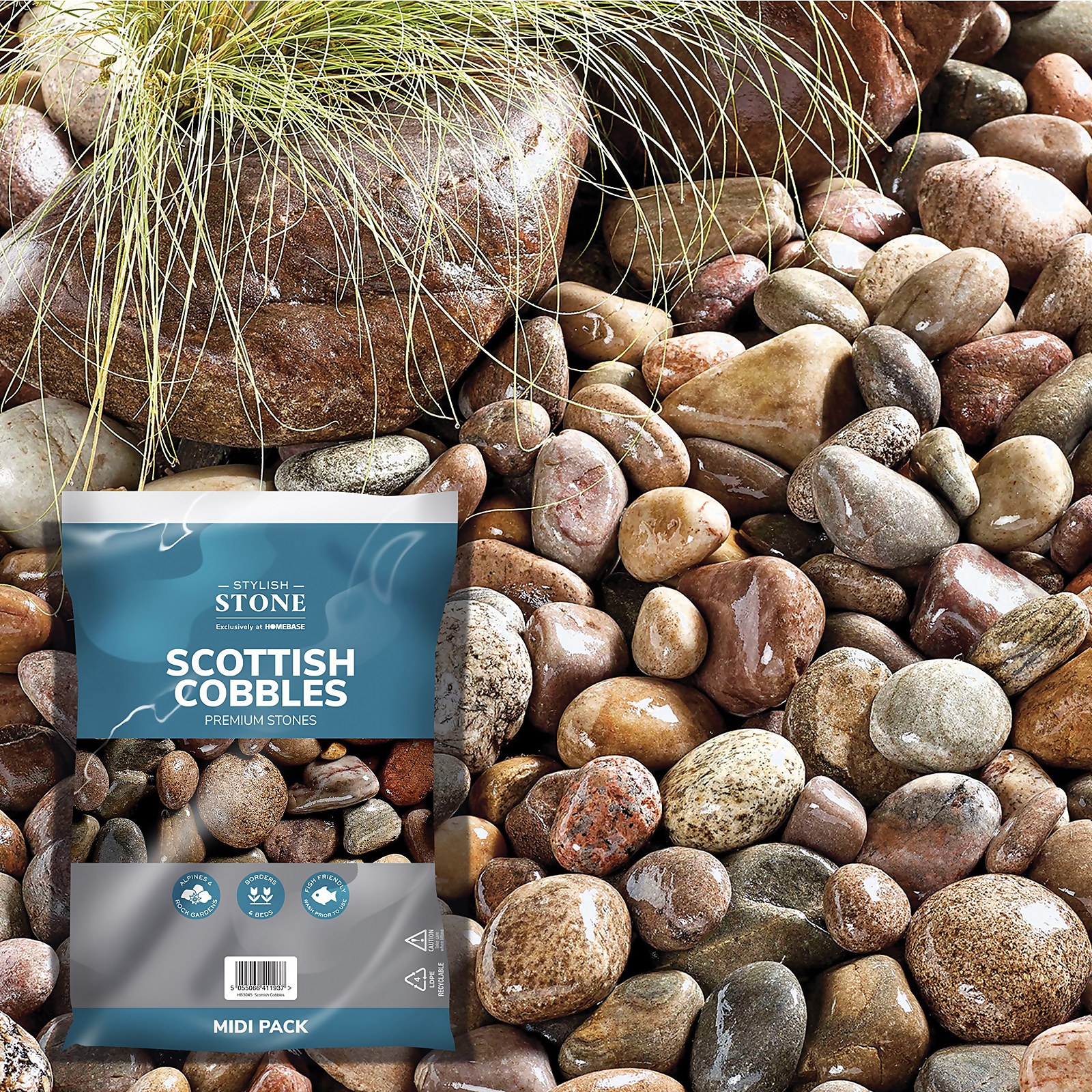 Photo of Stylish Stone Premium Scottish Cobbles - Midi Pack - 9kg