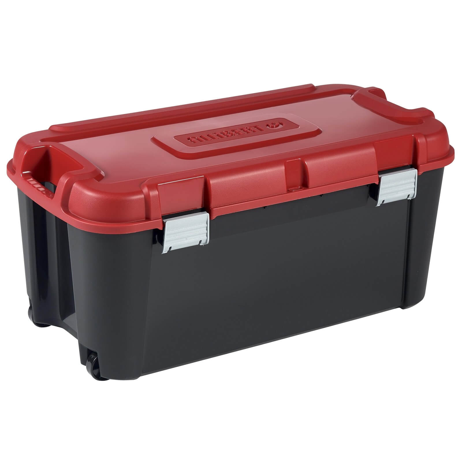 Photo of Allibert By Curver Totem Heavy Duty Plastic Storage Box -red & Black - 80l