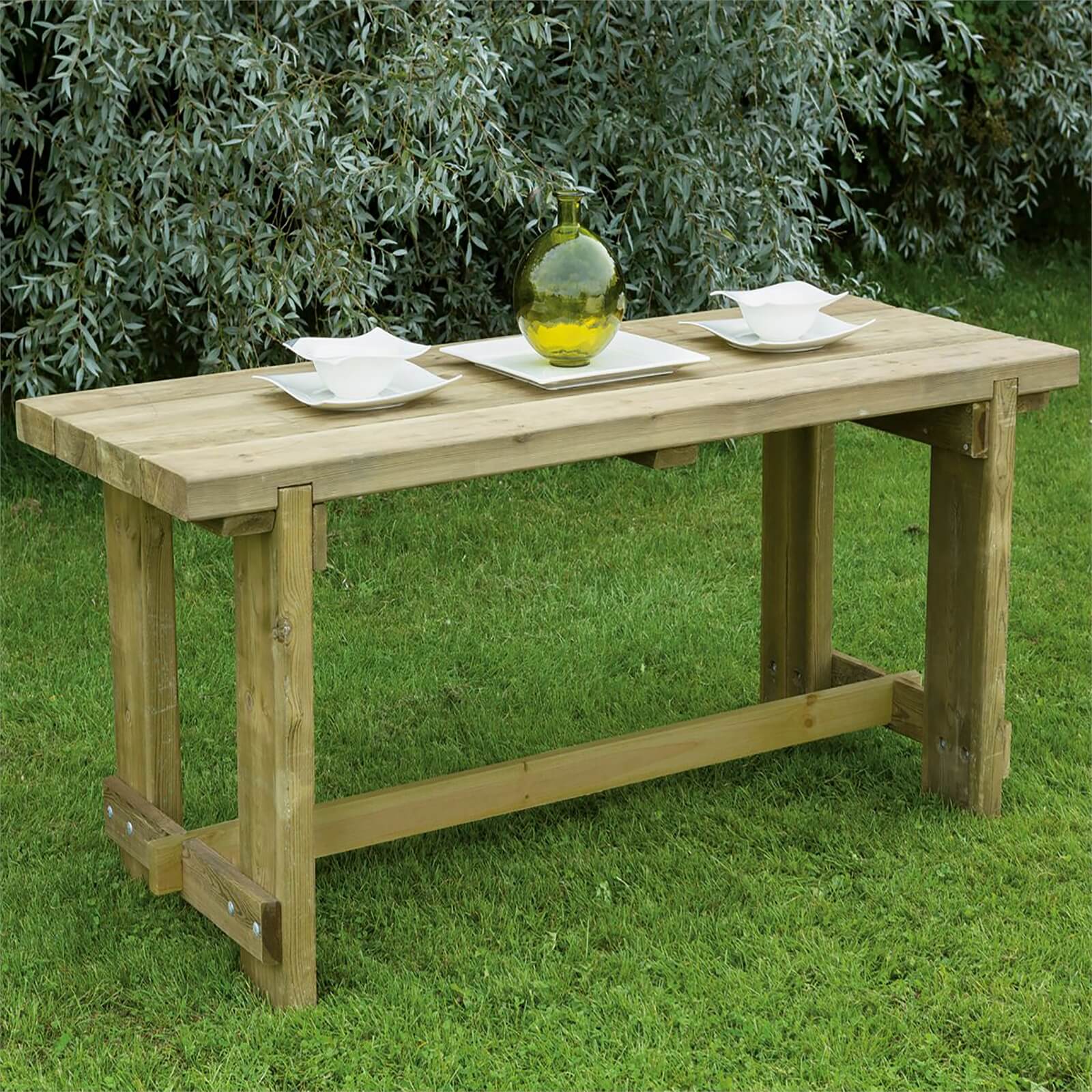 Photo of Forest Garden Refectory Wooden Garden Table - 1.8m