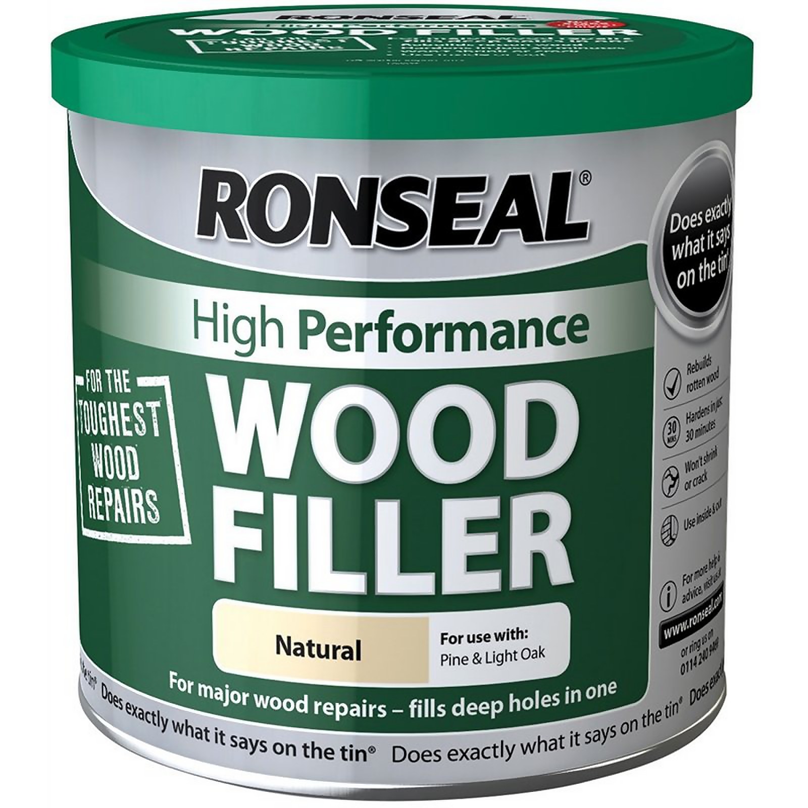 Photo of Ronseal High Performance Wood Filler - Natural - 550g