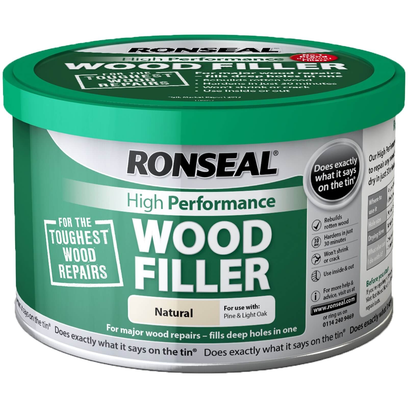 Photo of Ronseal High Performance Wood Filler - Natural - 250g
