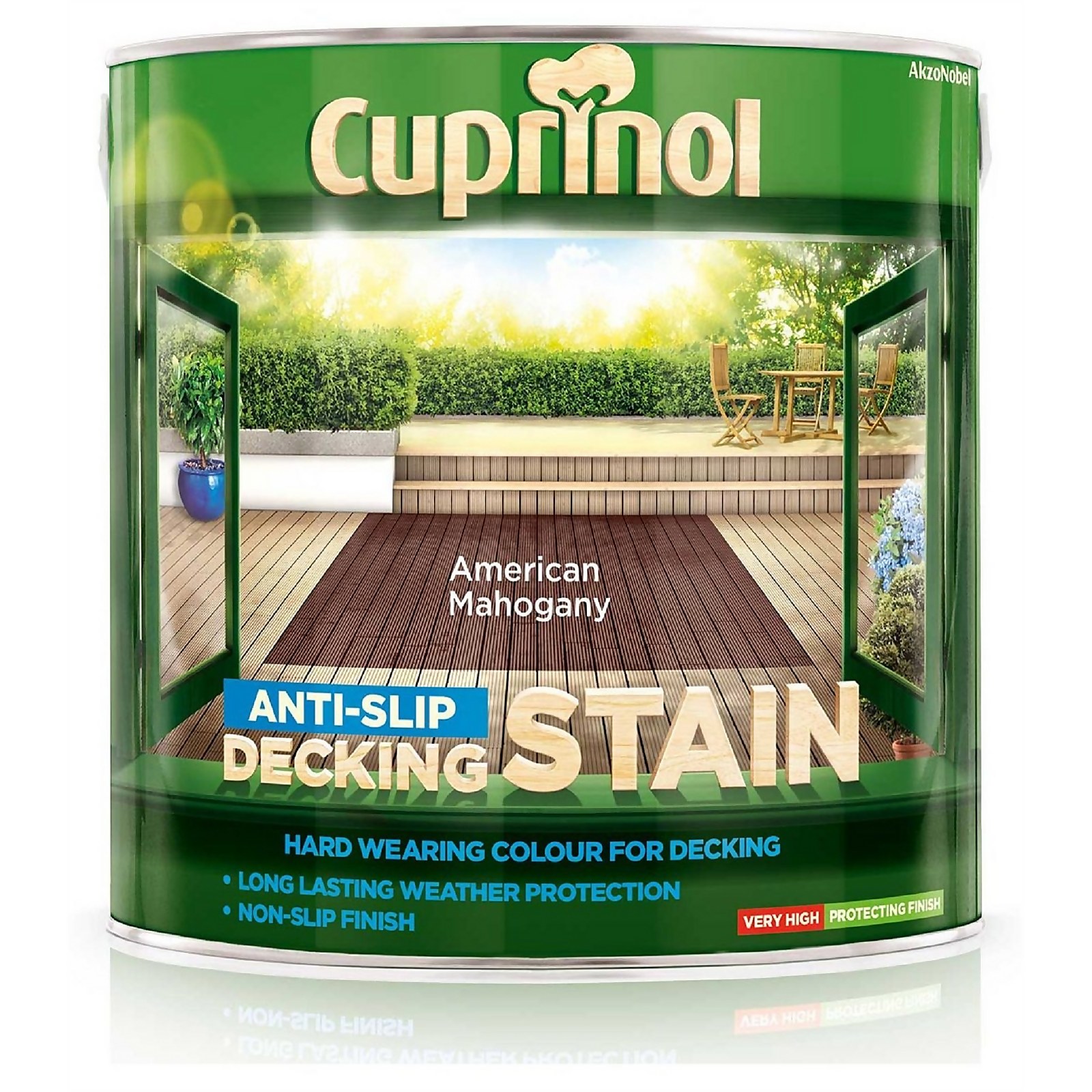 Cuprinol Anti Slip Decking Stain - American Mahogany - 2.5L