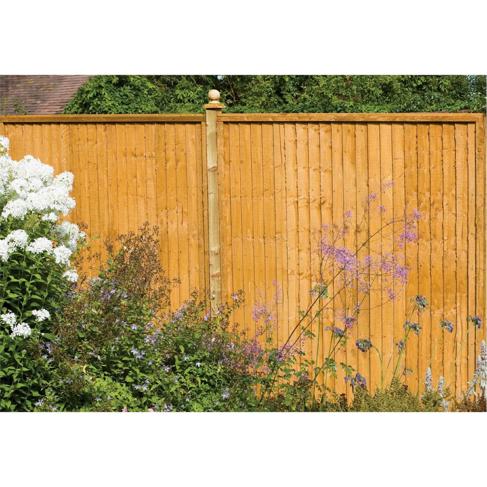 Photo of Forest Larchlap Closeboard 1.8m Fence Panel - Pack Of 5