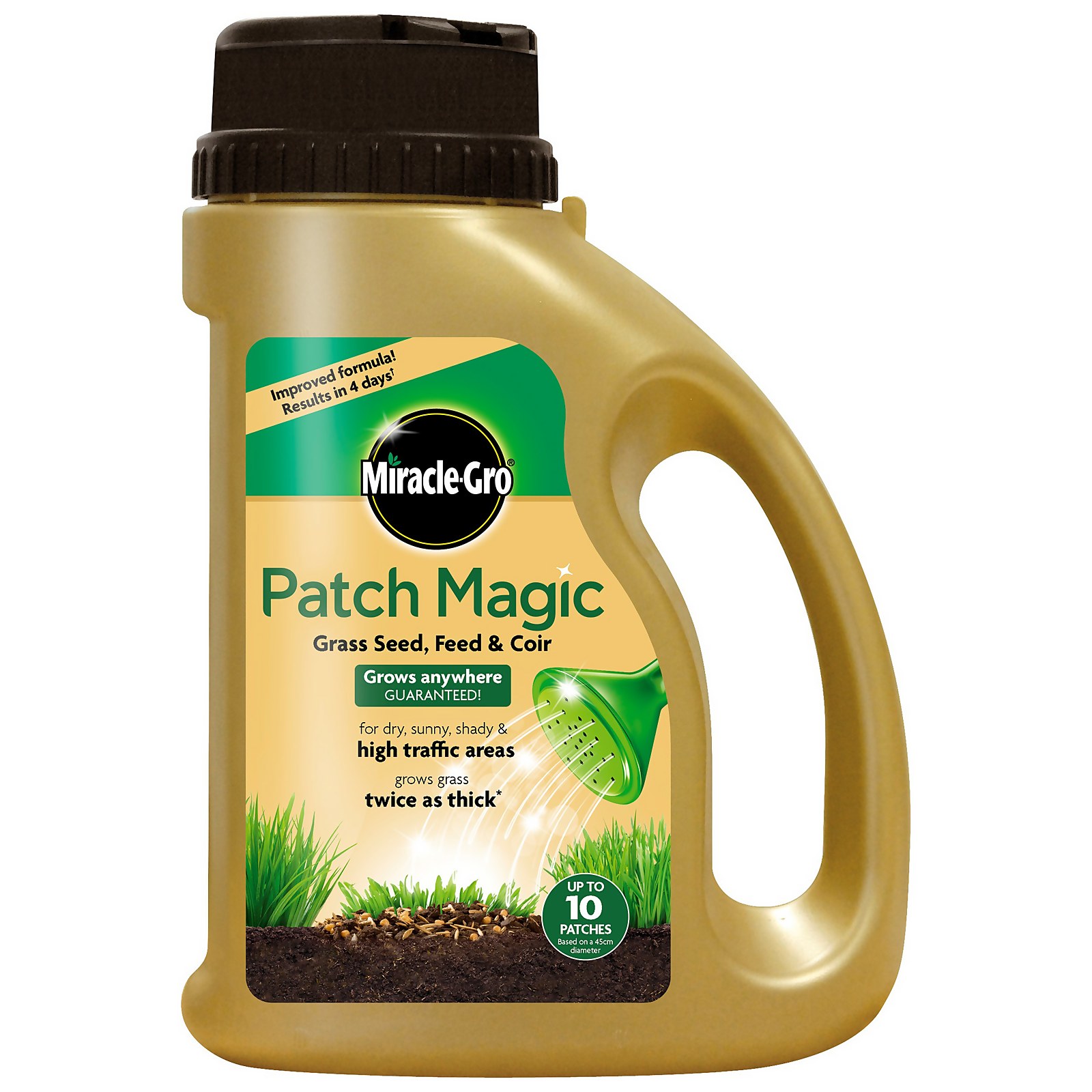 Photo of Miracle-gro Patch Magic Grass Seed- Feed & Coir - 10 Patch Jug