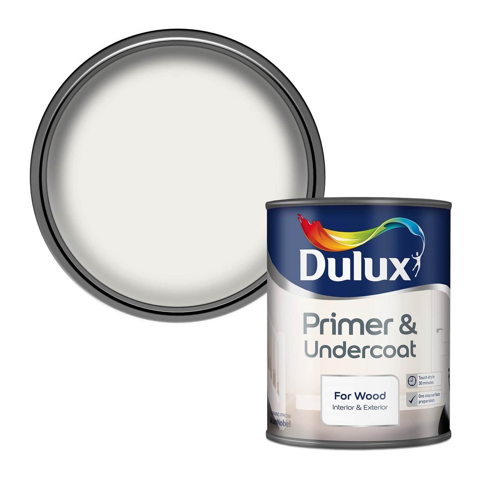 Dulux Primer & Undercoat for Interior & Exterior Wood 750ml