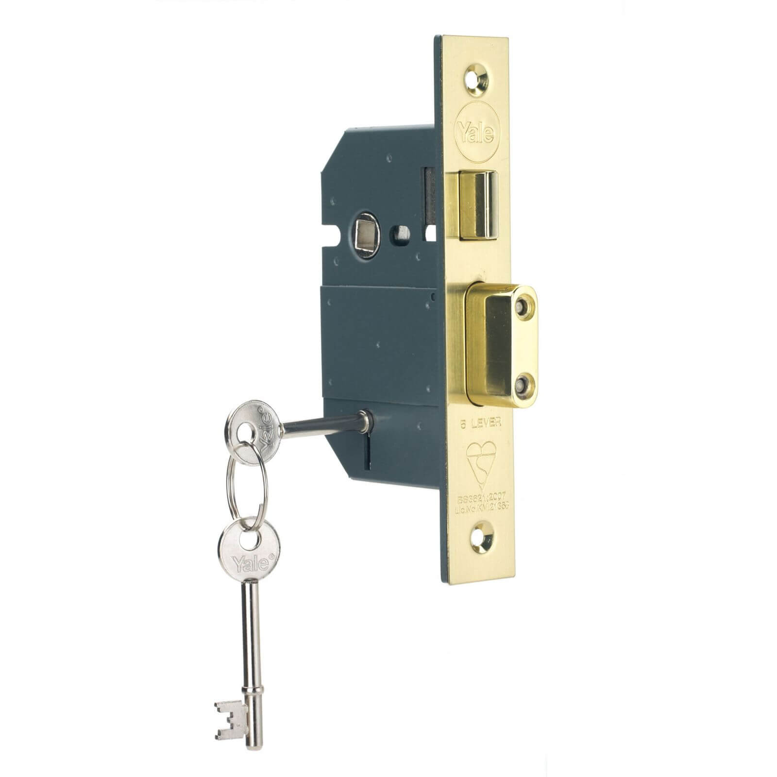 Photo of Yale Pm560 British Standard Bs3621 5 Lever 64mm - Brass