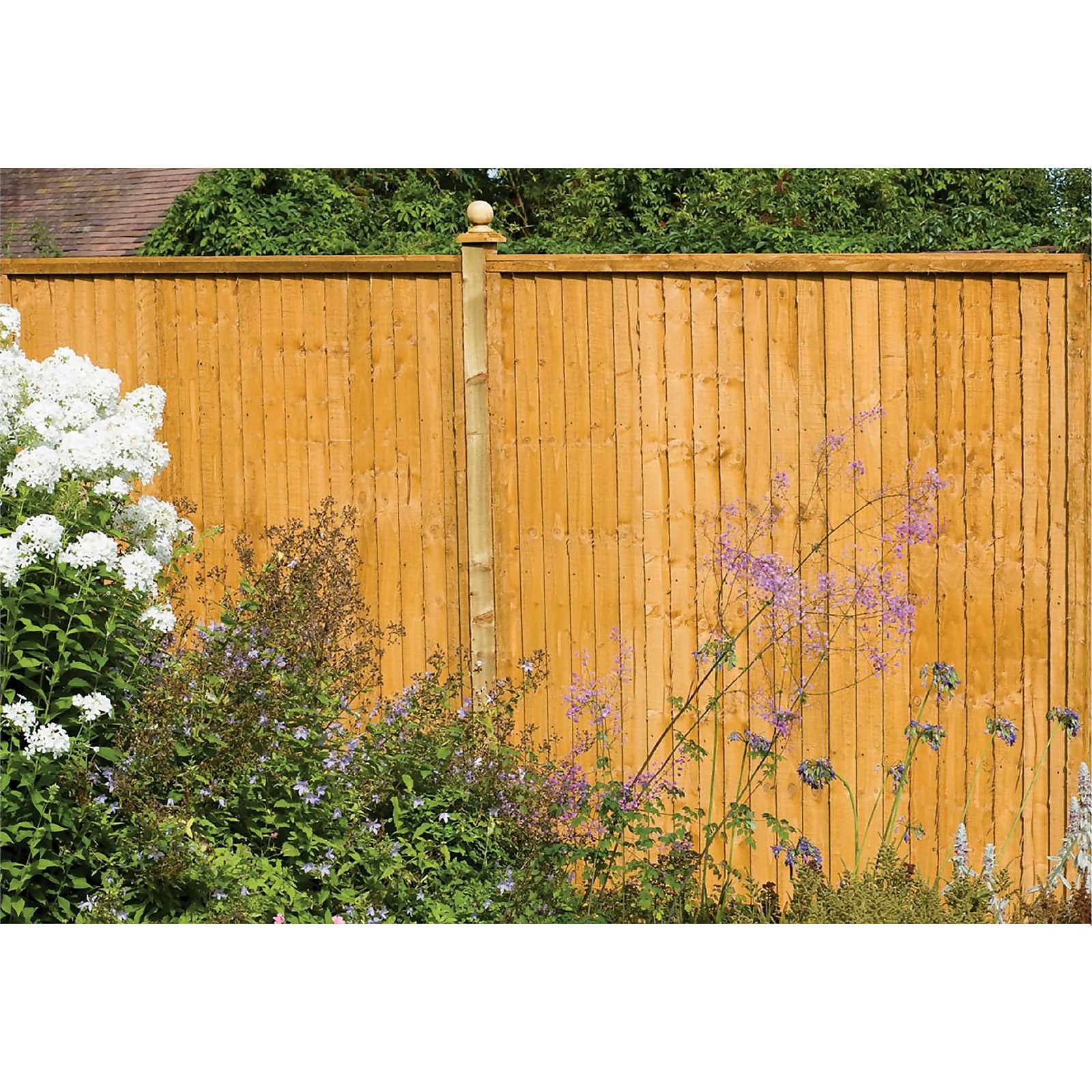 Photo of Forest Larchlap Closeboard 1.8m Fence Panel - Pack Of 4