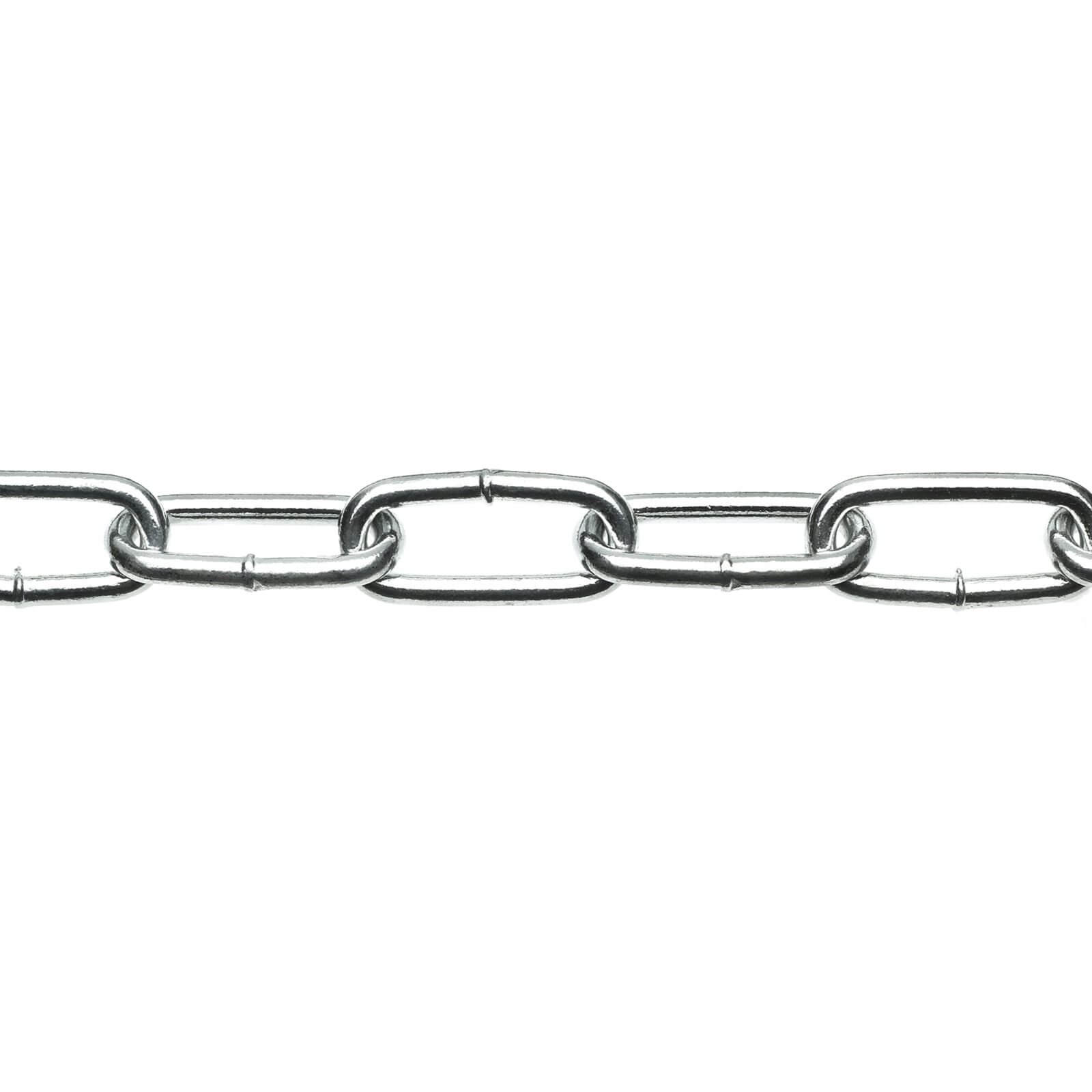 Photo of Long Link Welded Chain - Bright Zinc Plated - 6mm
