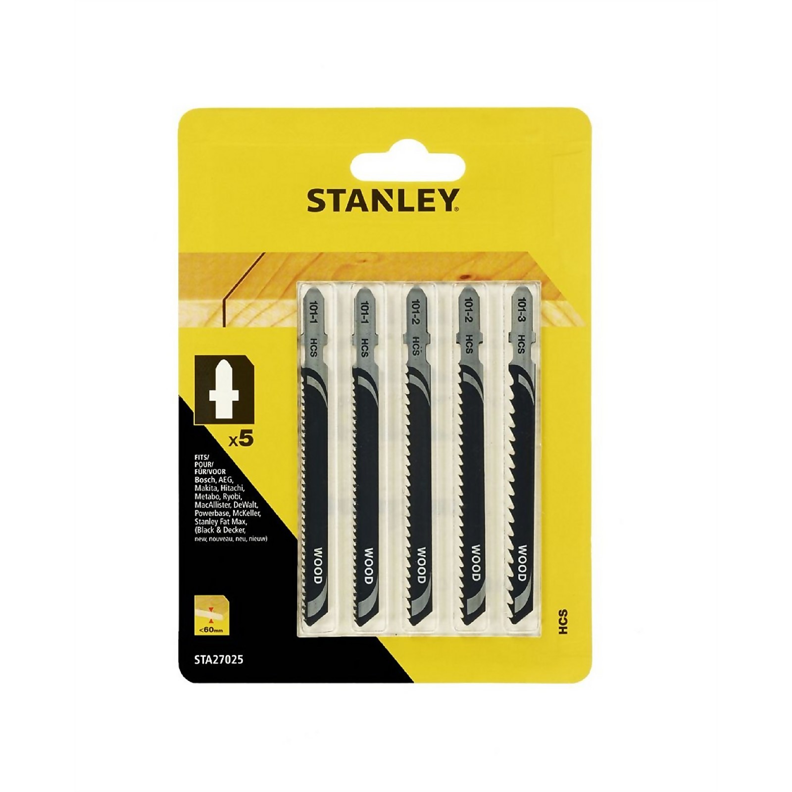 Photo of Stanley 5 Pc Jigsaw Blade Mixed - Sta27025-xj