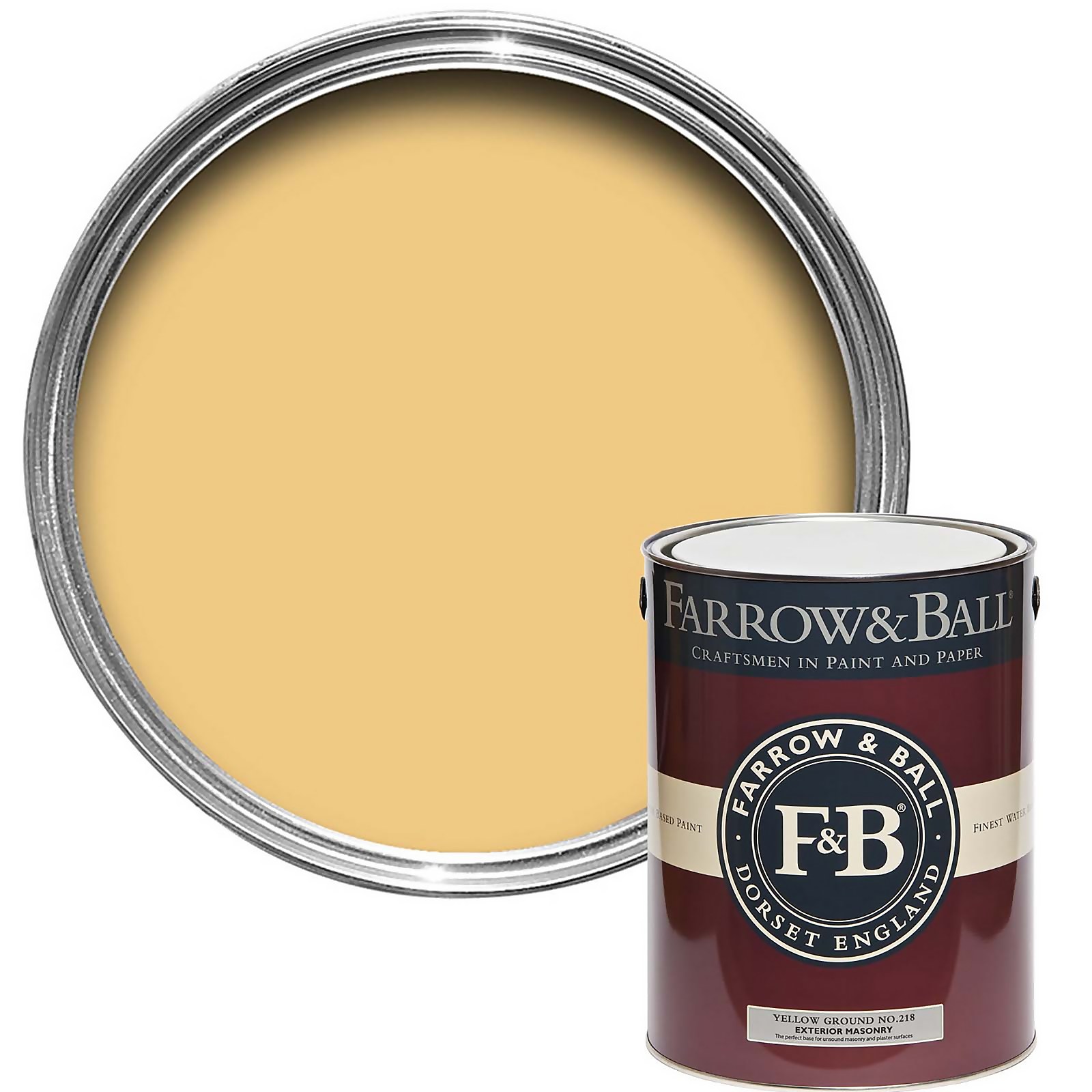 Farrow & Ball Exterior Masonry Paint Yellow Ground - 5L