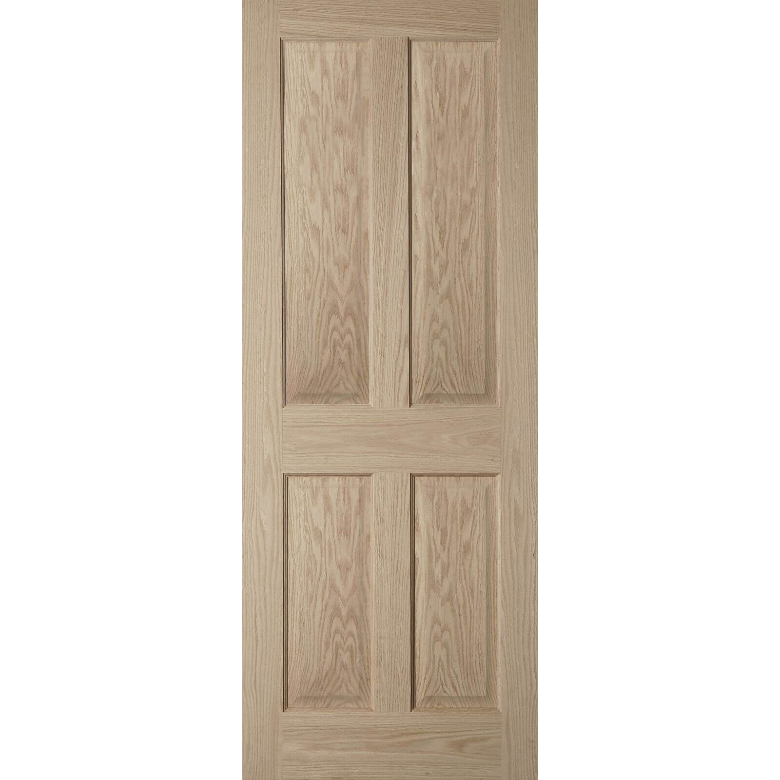 Photo of 4 Panel Oak Veneer Internal Fire Door - 762mm Wide