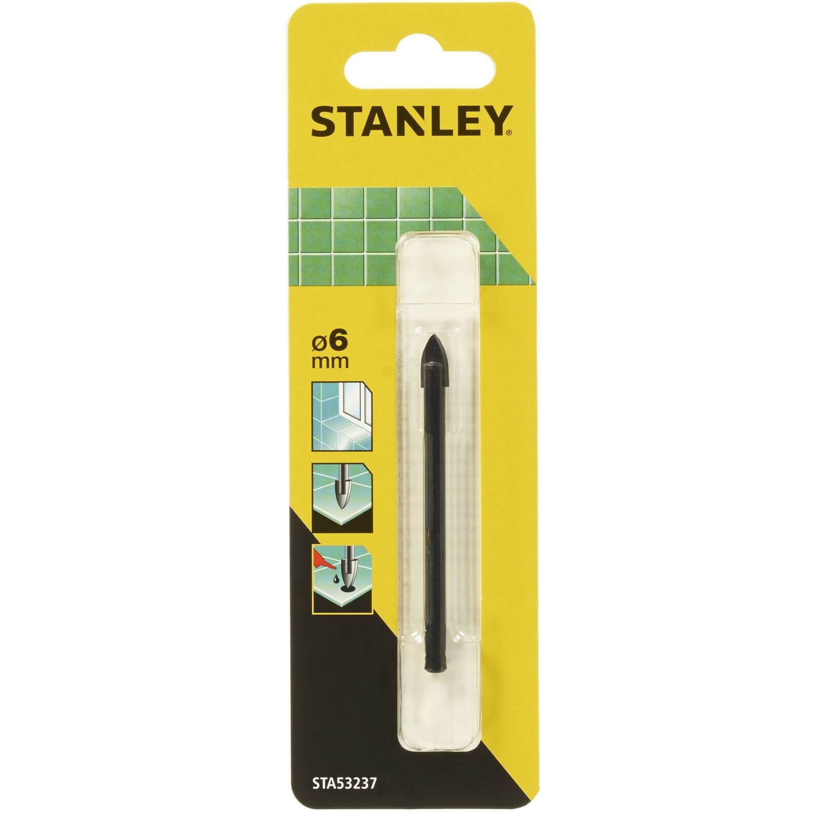 Photo of Stanley Drill Bit Tile & Glass 6mm - Sta53237-qz