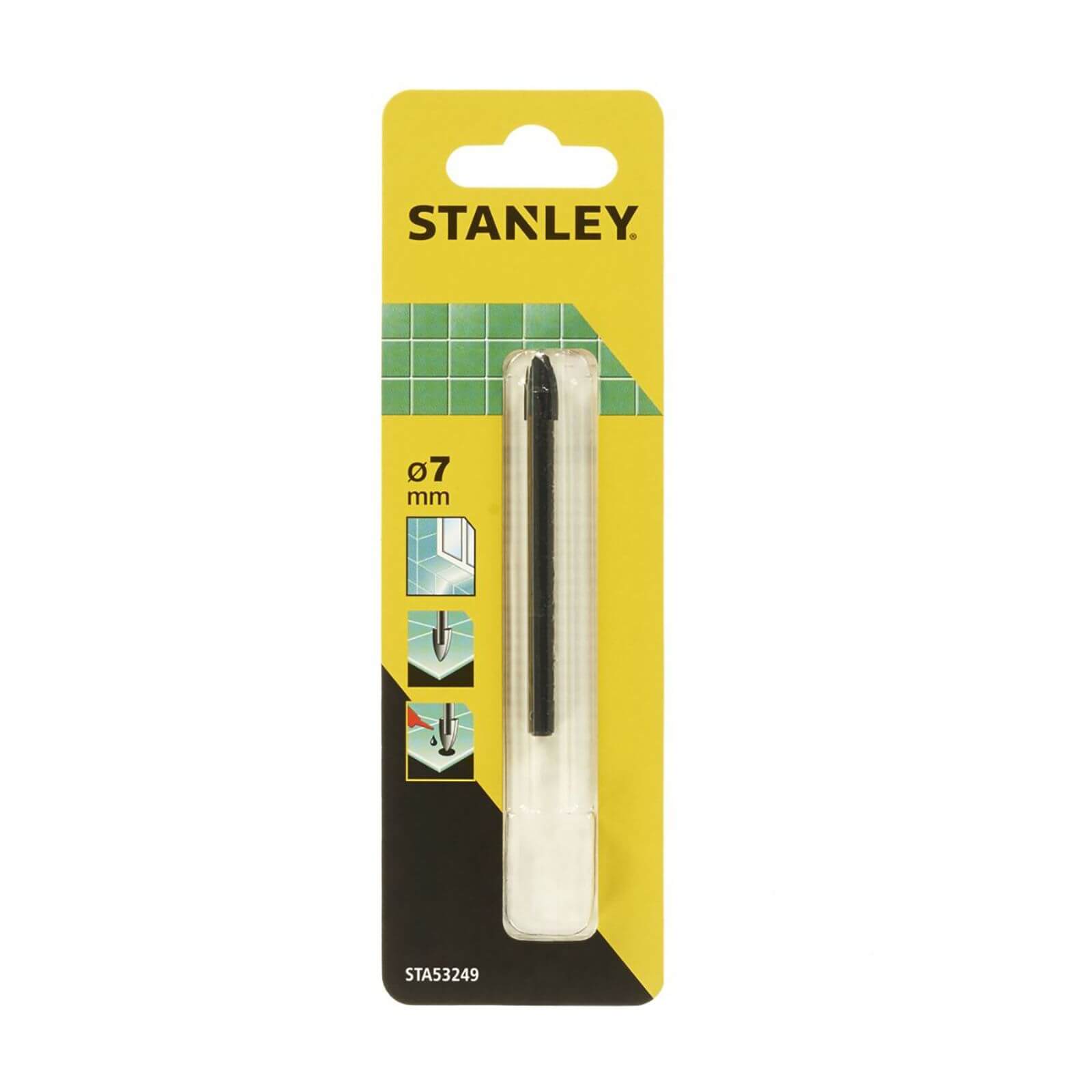 Photo of Stanley Drill Bit Tile & Glass 7mm - Sta53249-qz
