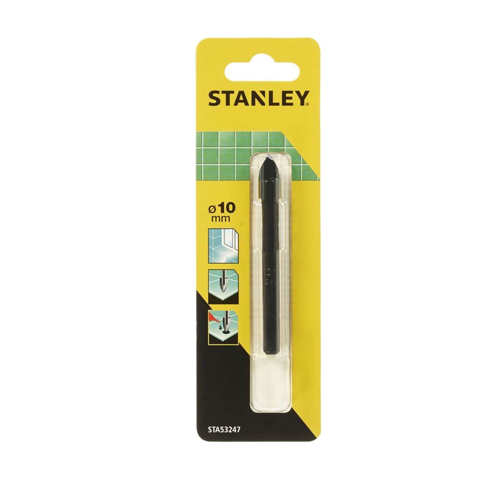 Photo of Stanley Drill Bit Tile & Glass 10mm - Sta53247-qz