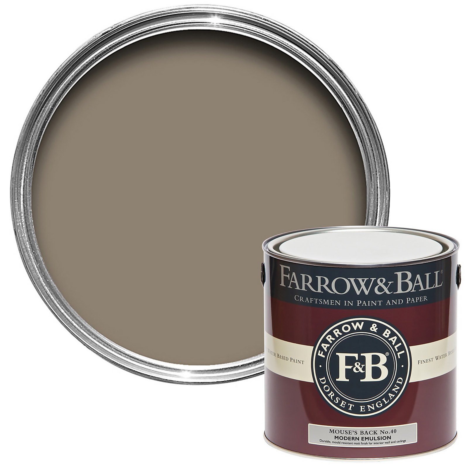 Farrow & Ball Modern Emulsion Paint Mouse's Back - 2.5L