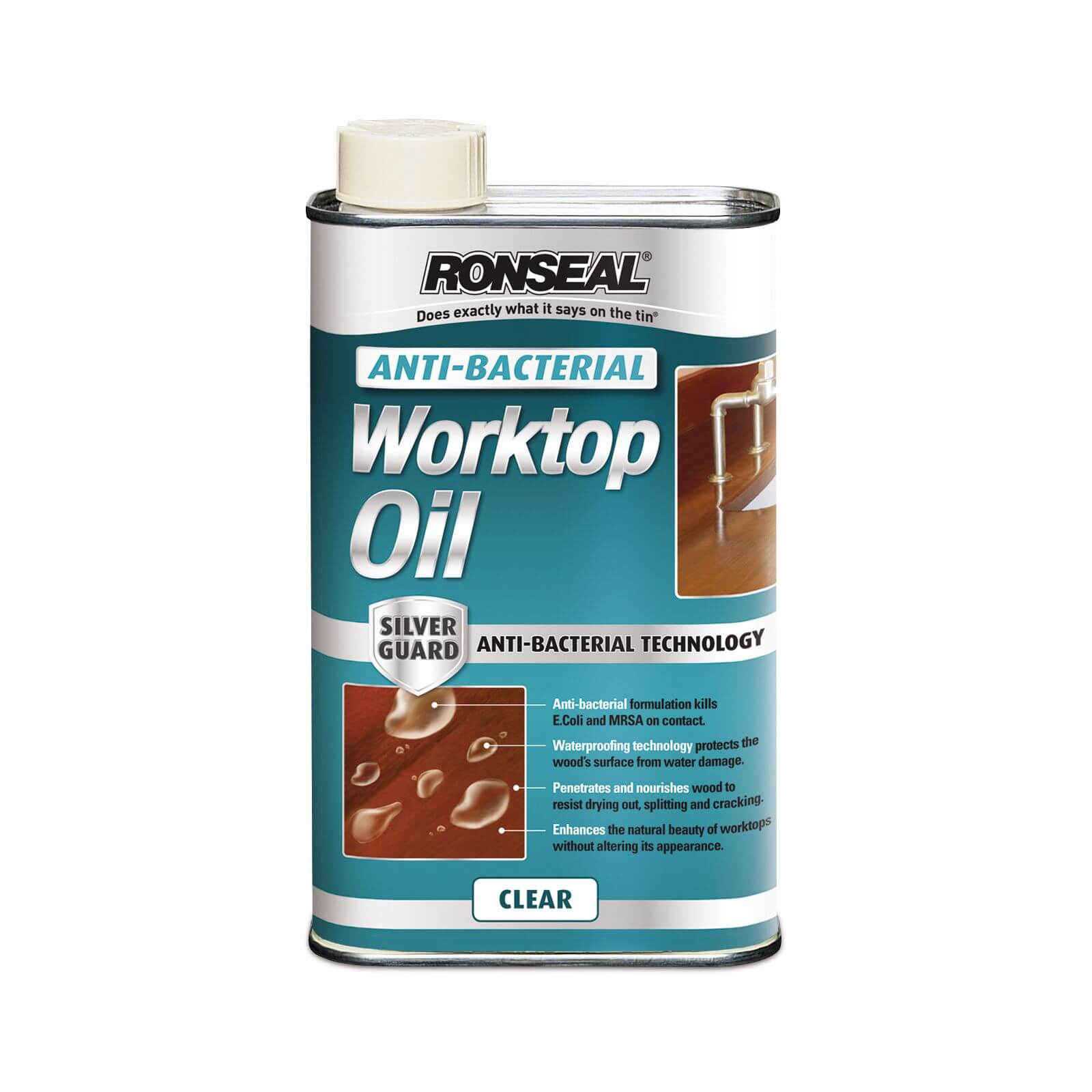 Photo of Ronseal Anti-bacterial Work Top Oil 1l