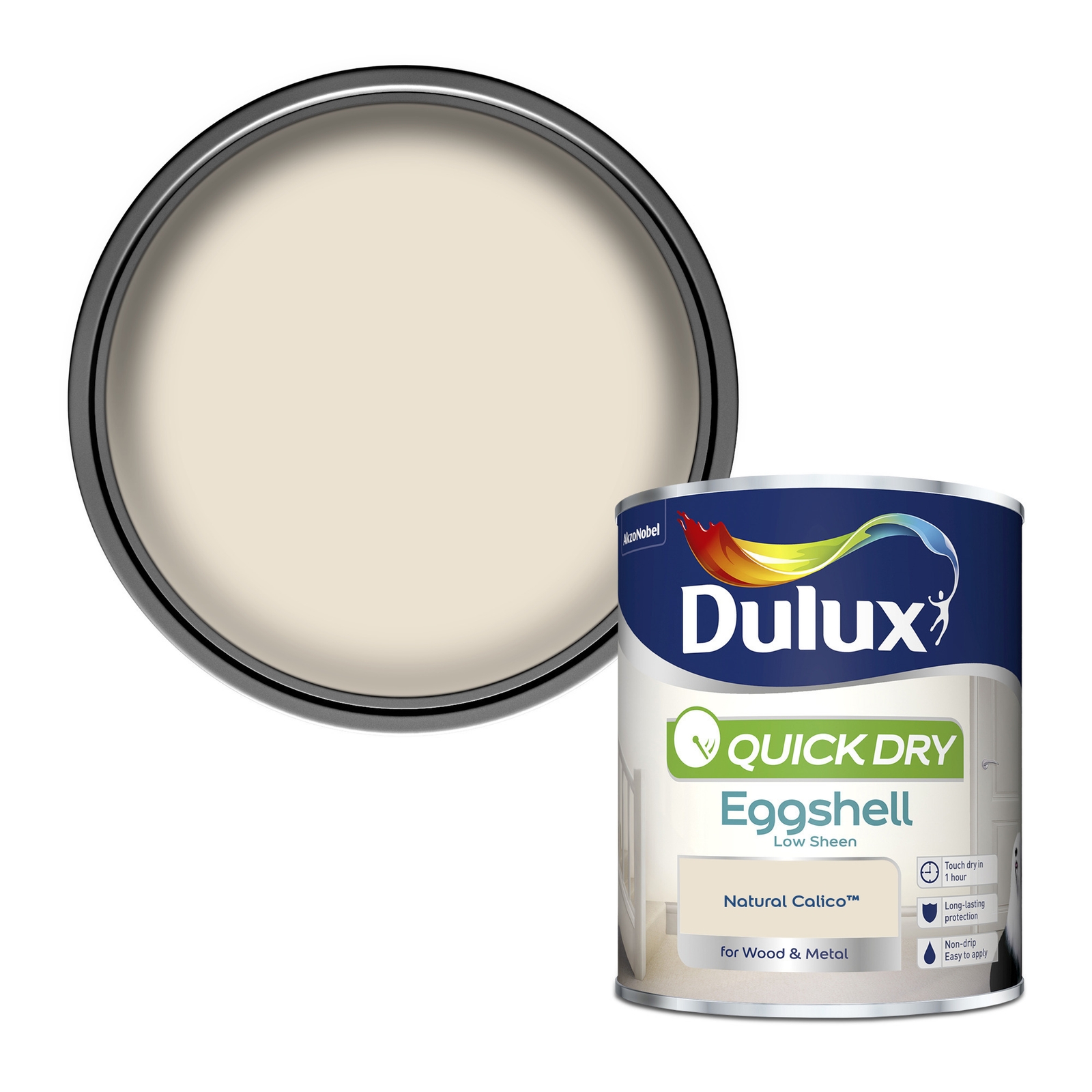 Dulux Quick Dry Eggshell Natural Calico - 750ml