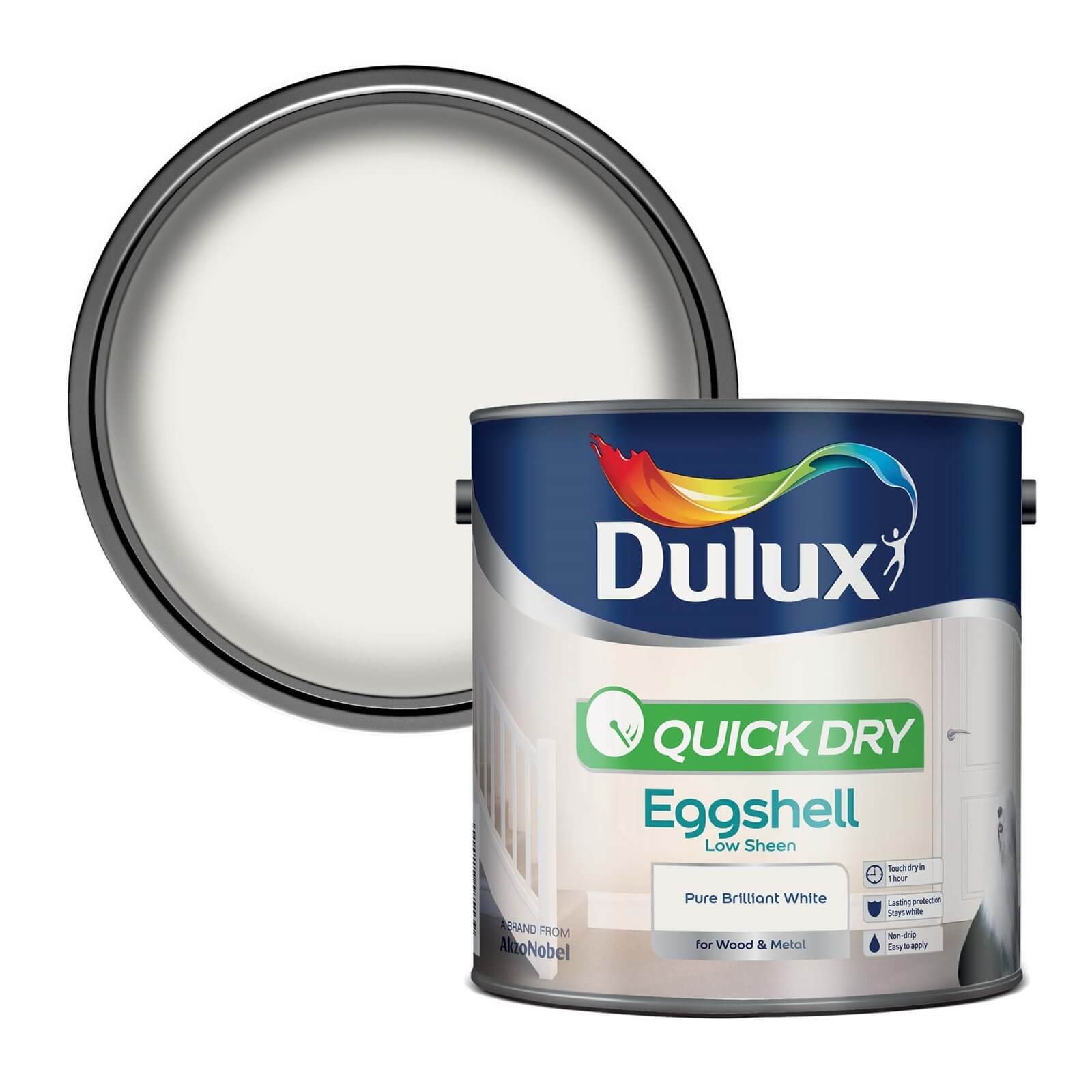 Photo of Dulux Pure Brilliant White - Quick Dry Eggshell - 2.5l