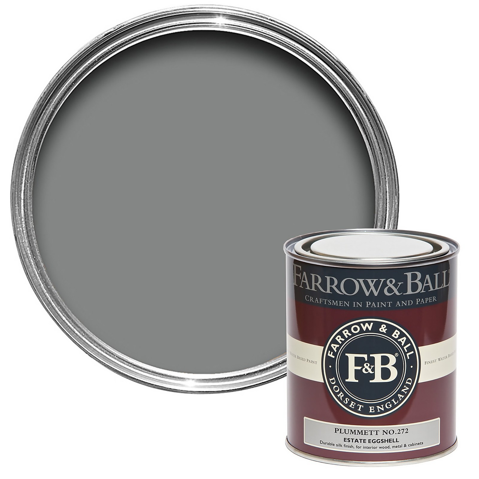 Photo of Farrow & Ball Estate Eggshell Paint Plummett - 750ml