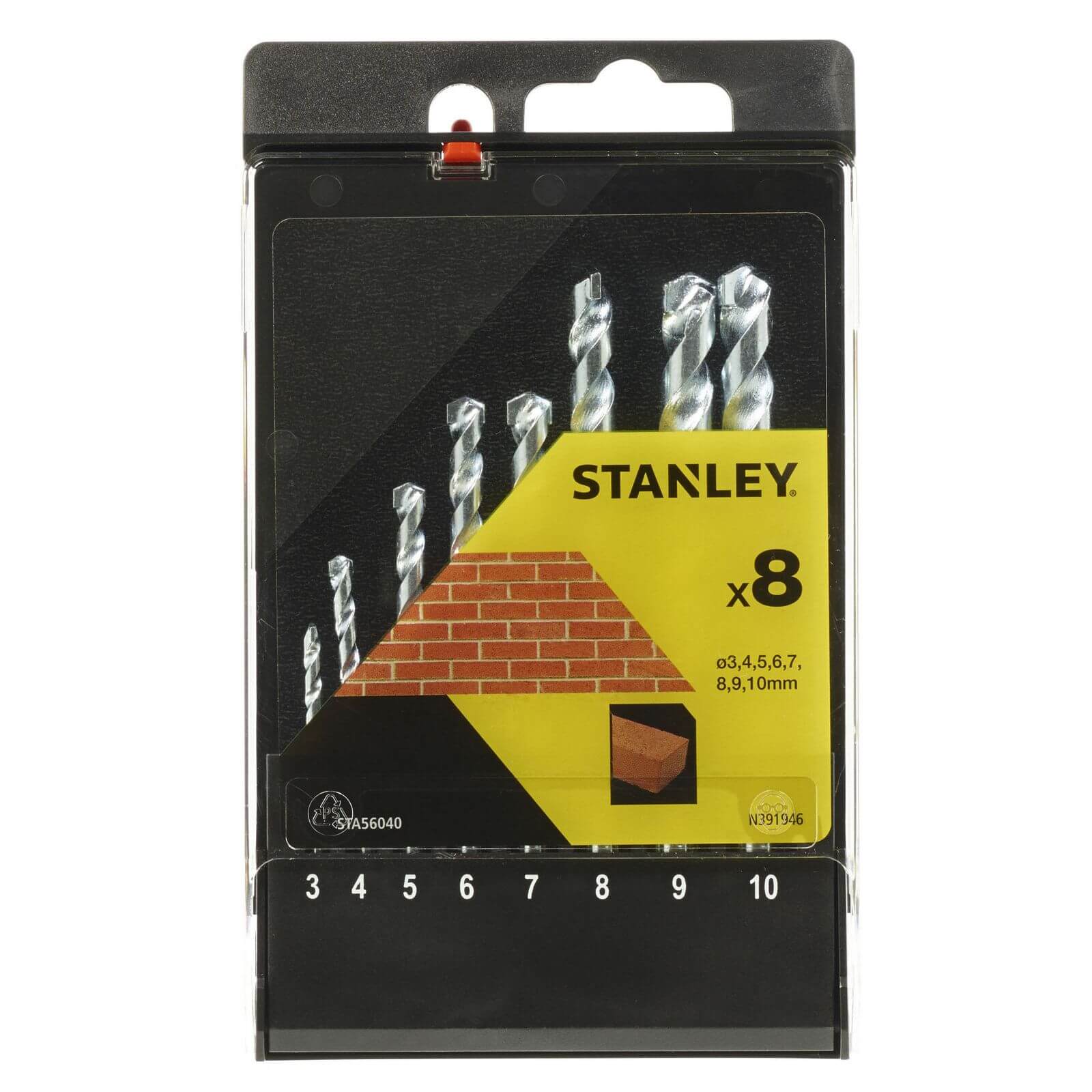 Photo of Stanley 8pc Masonry Drill Bit Set - Sta56040-qz