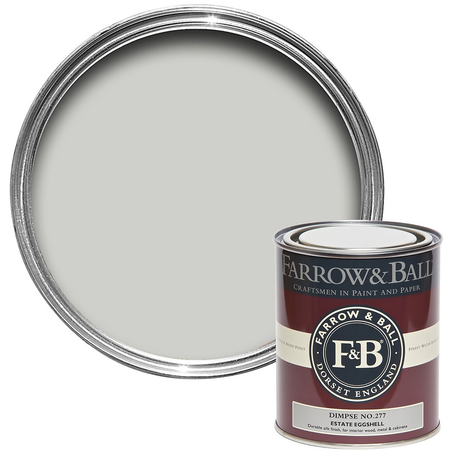Photo of Farrow & Ball Estate Eggshell Paint Dimpse - 750ml
