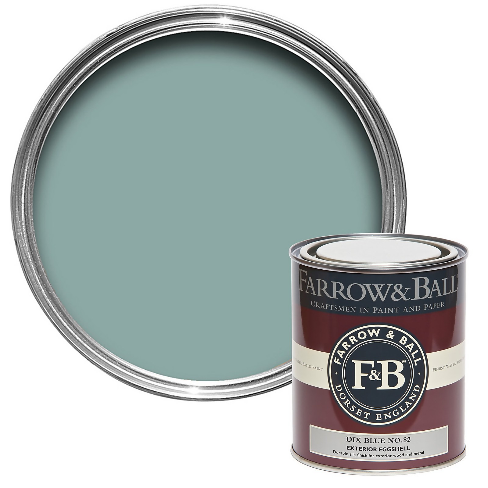 Photo of Farrow & Ball Exterior Eggshell Paint Dix Blue - 750ml