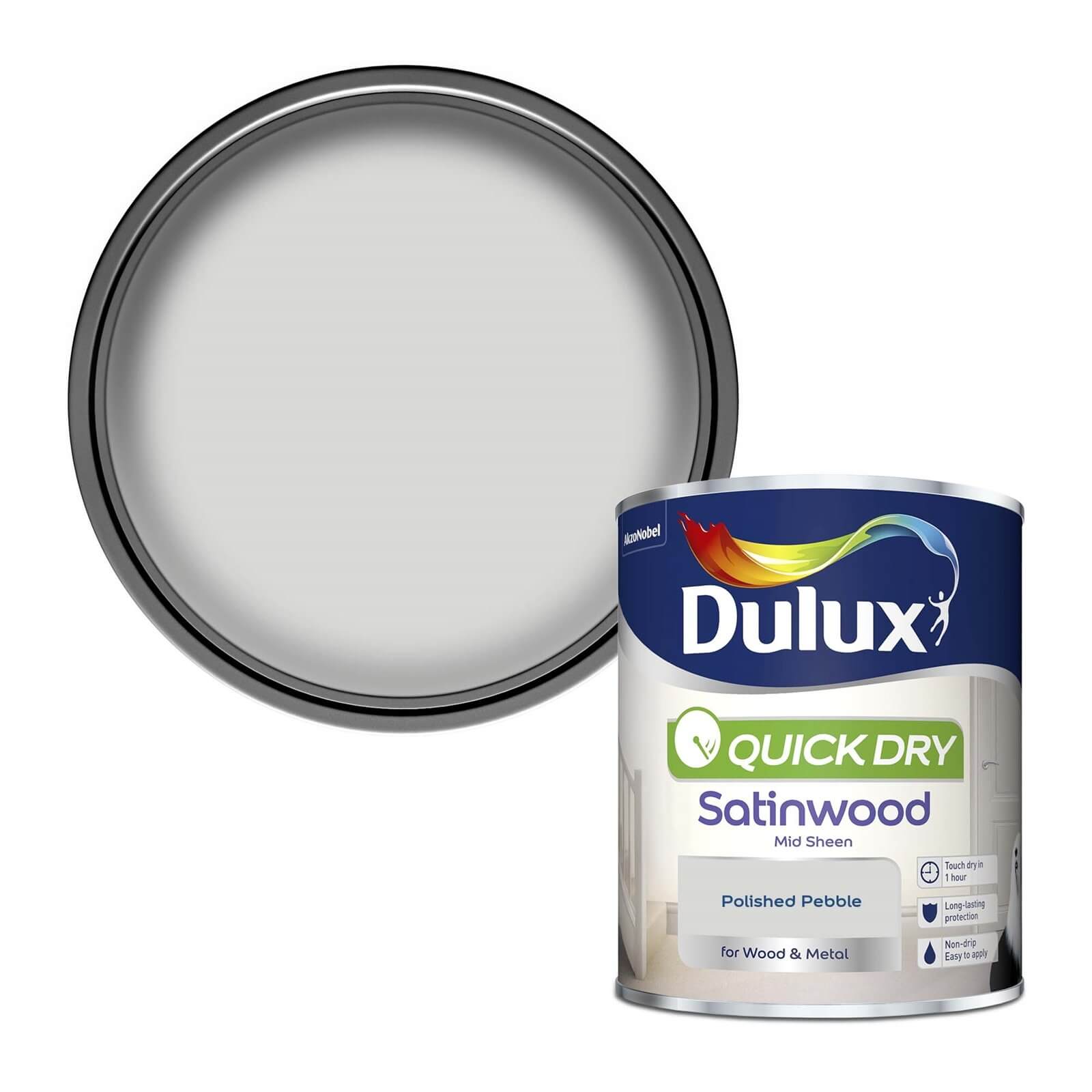 Photo of Dulux Polished Pebble - Quick Dry Satinwood - 750ml
