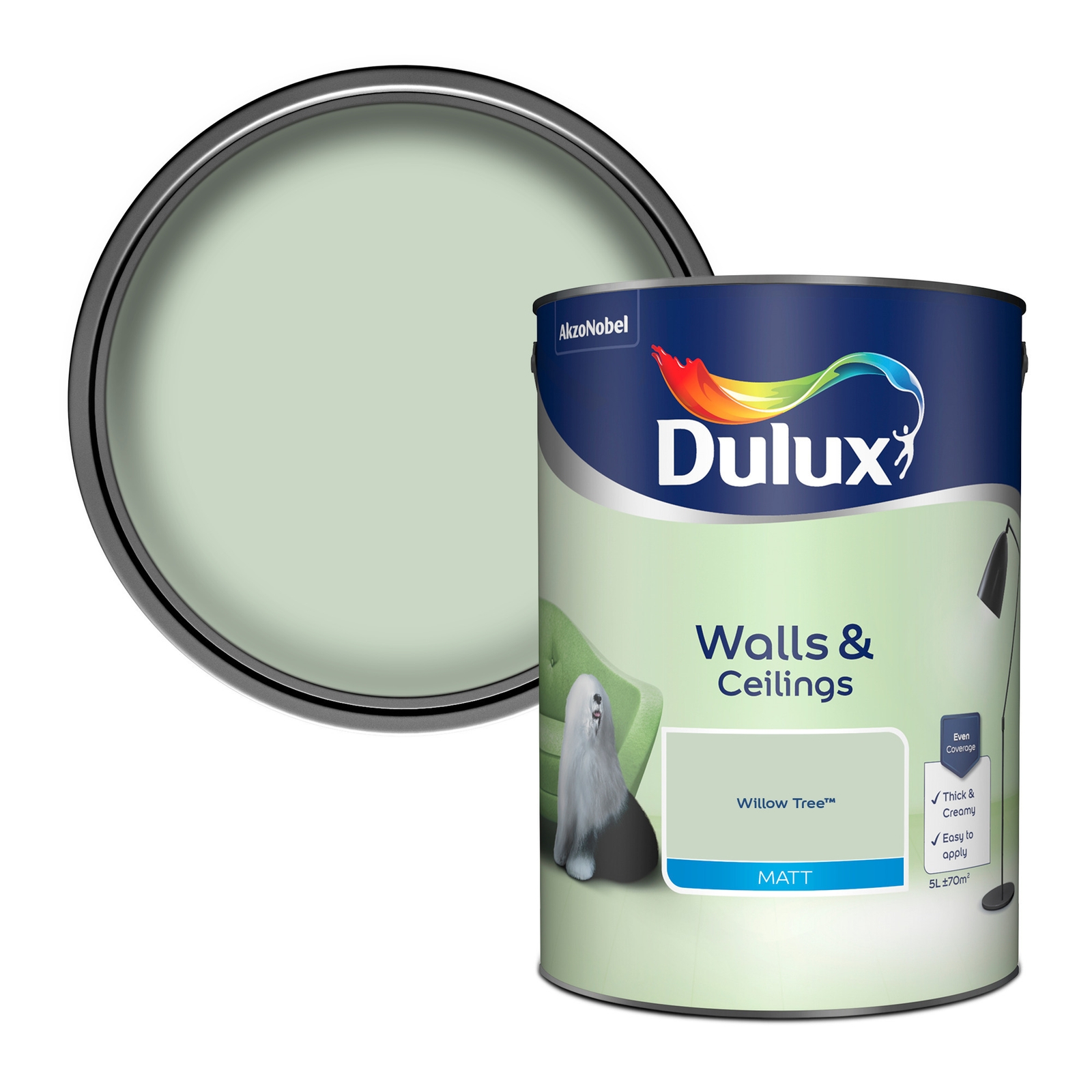 Dulux Matt Emulsion Paint Willow Tree - 5L