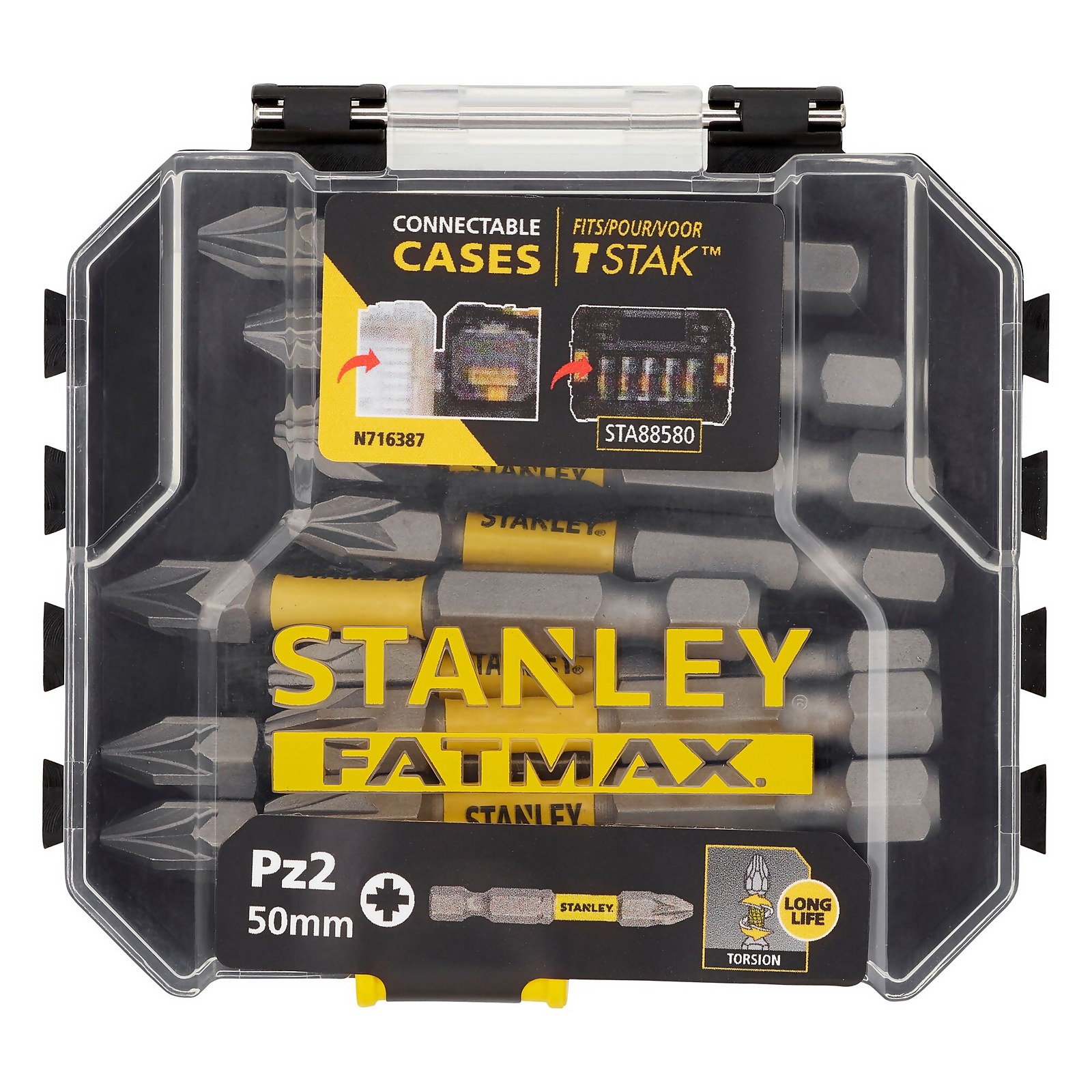 Photo of Stanley Fatmax 10 X Pz2 50mm Impact Bit Box - Sta60240-xj
