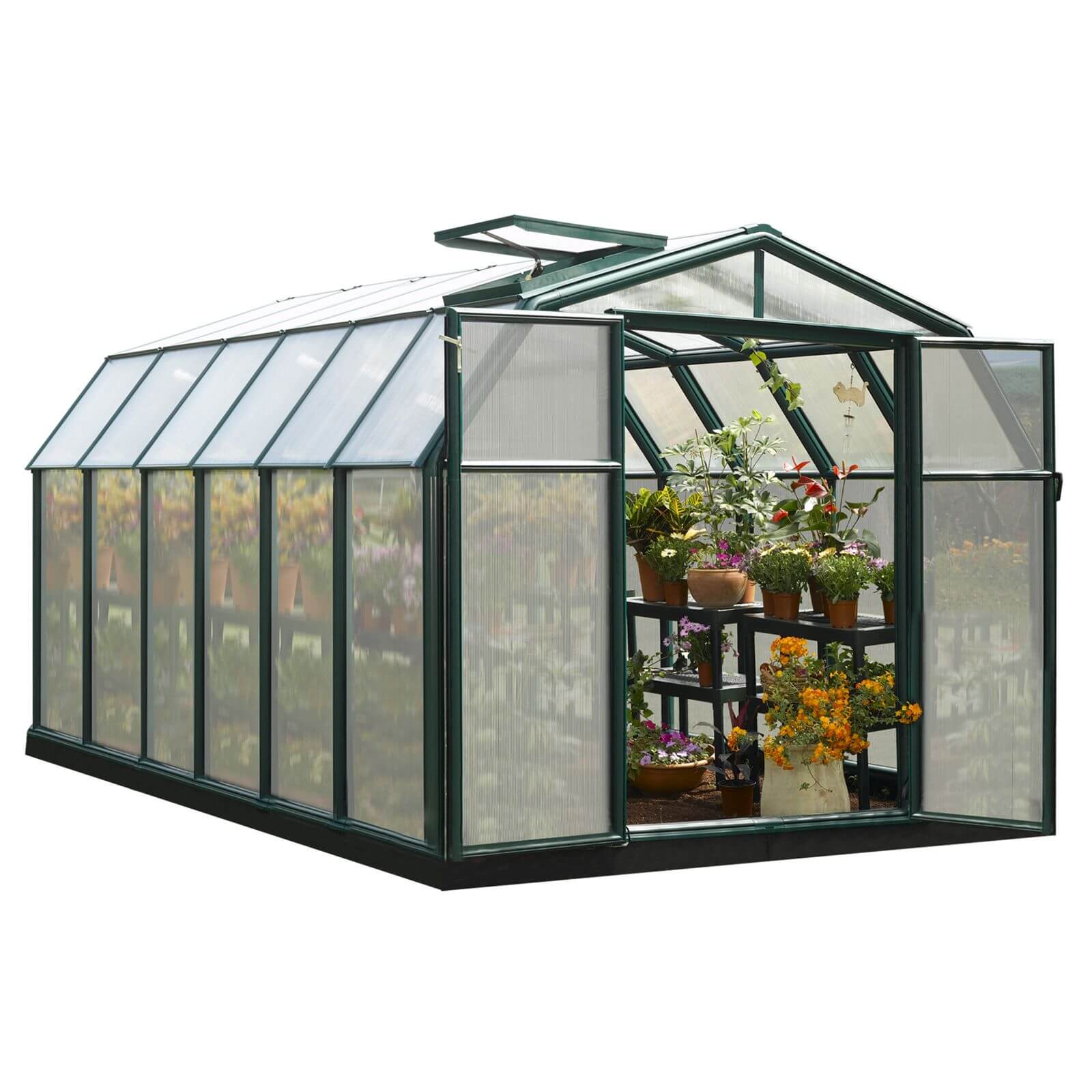 Palram 8 x 12ft Canopia Hobby Gardener Greenhouse - Green