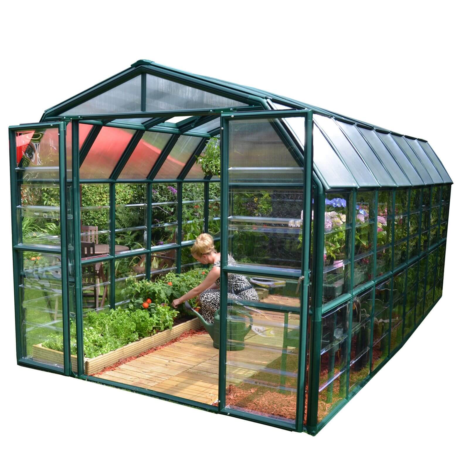 Photo of Palram 8 X 16ft Canopia Grand Gardener Greenhouse - Green