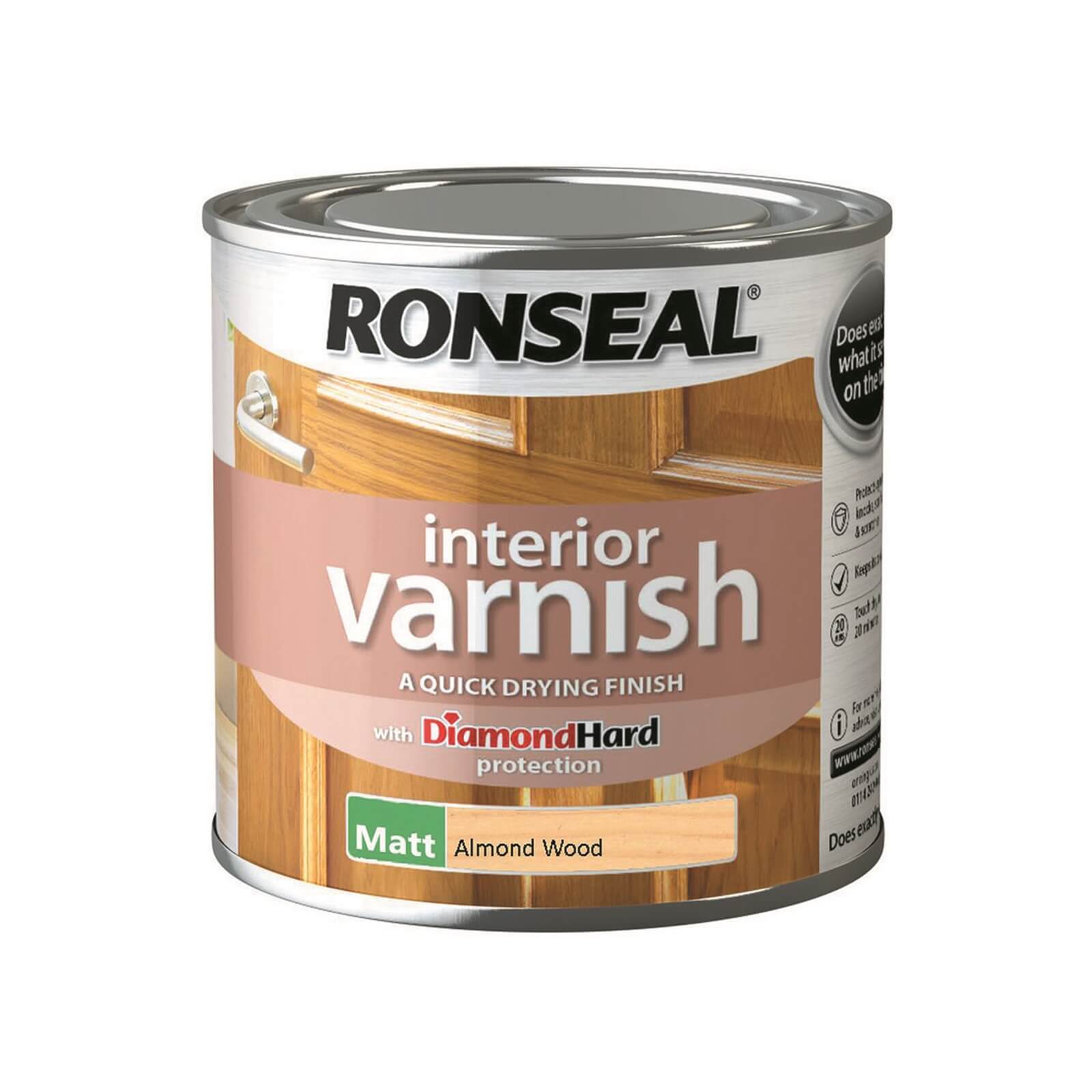 Photo of Ronseal Interior Varnish Matt Almond Wood - 250ml