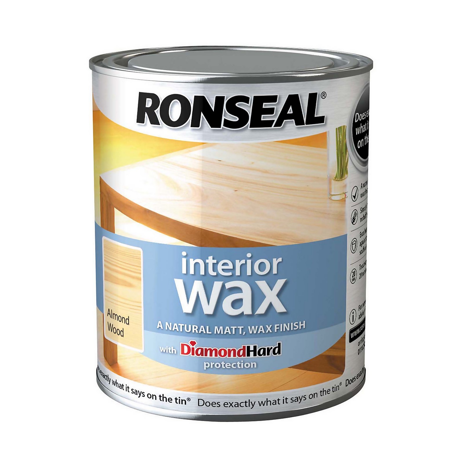 Photo of Ronseal Performance Wax - Almond Wood - 750ml