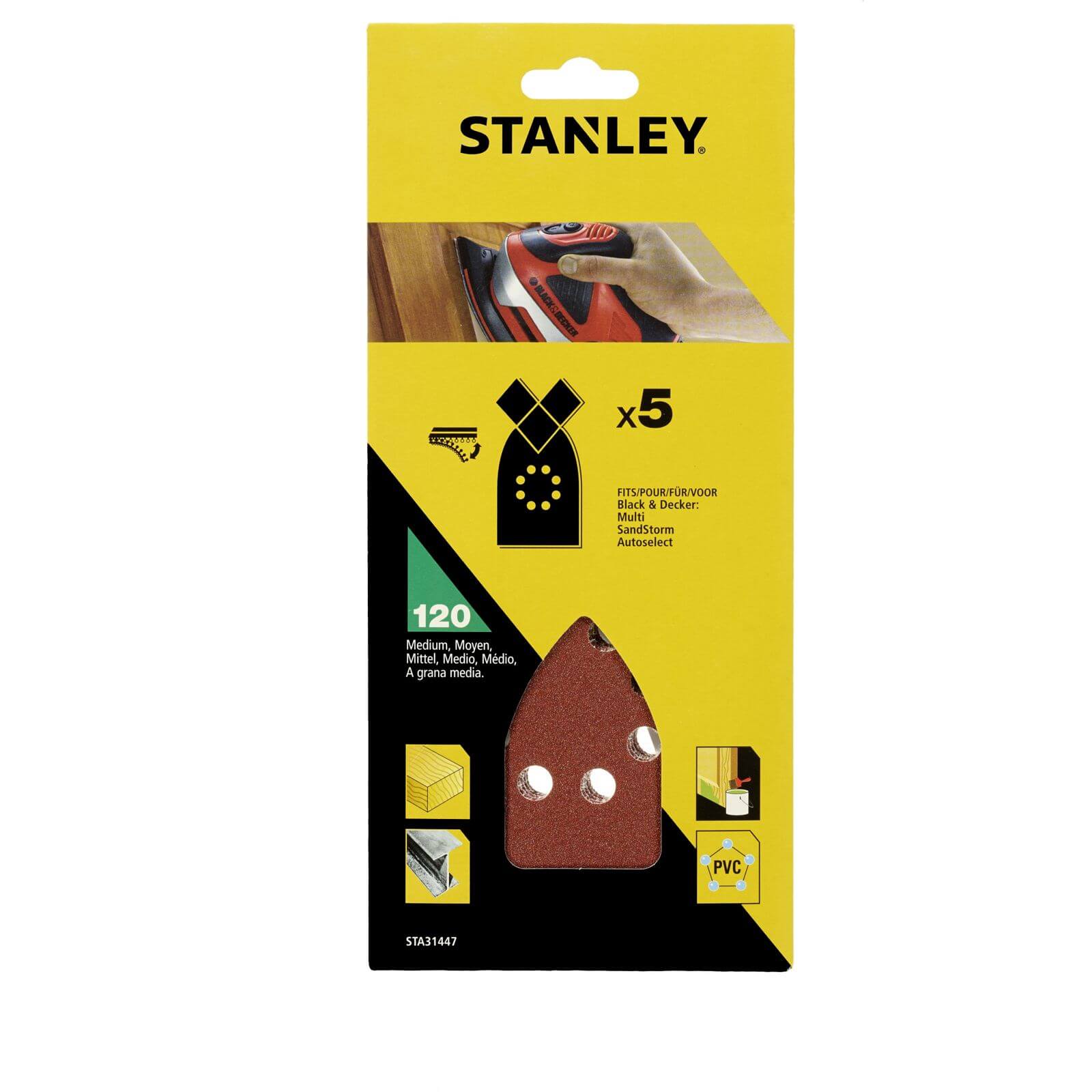 Photo of Stanley Sanding Sheets - 120g - Sta31447-xj
